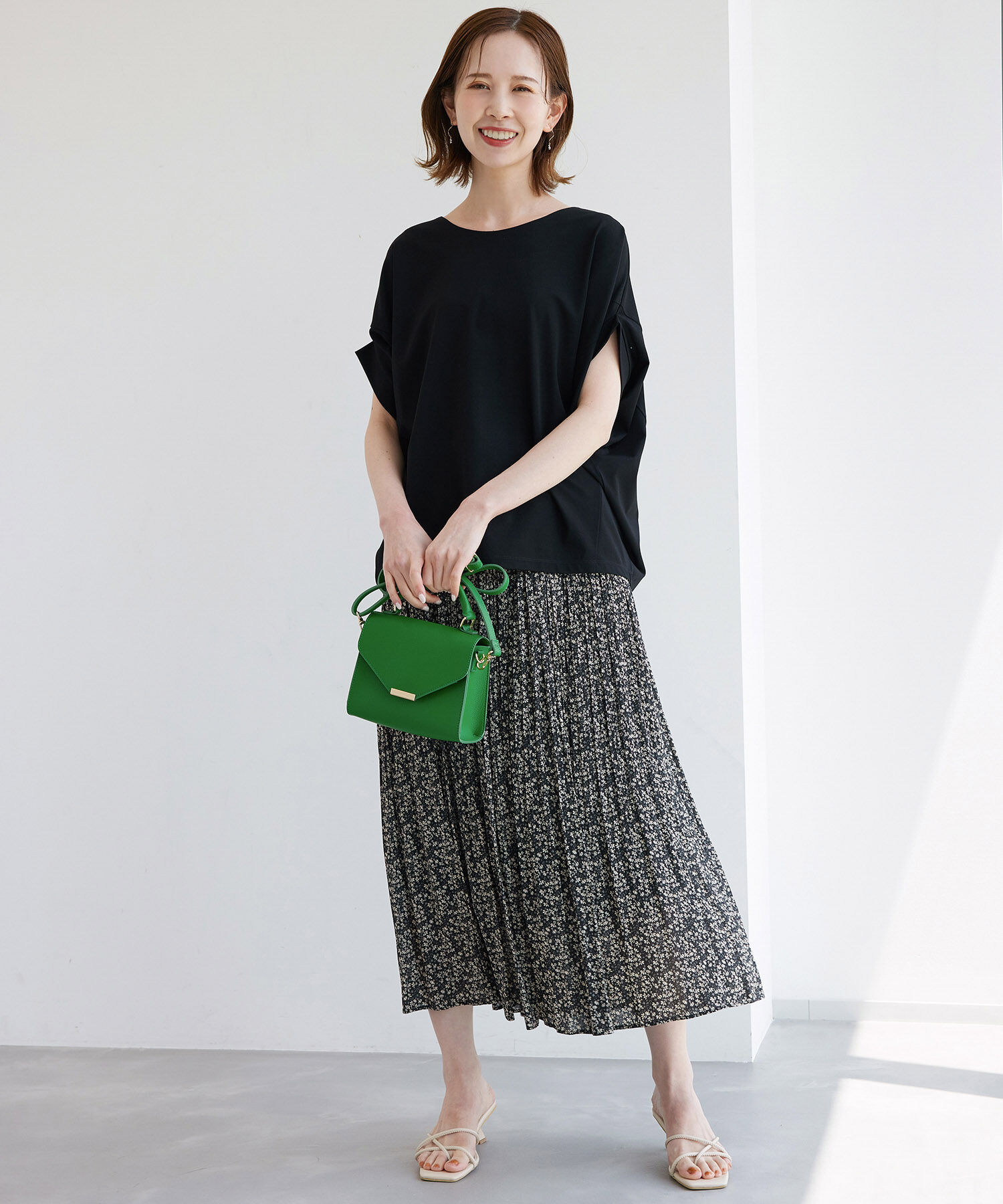 Rope&rsquo;Picnic「ゴールドパーツバンザイスリーブカットソートップス」|Tシャツ・カットソー|