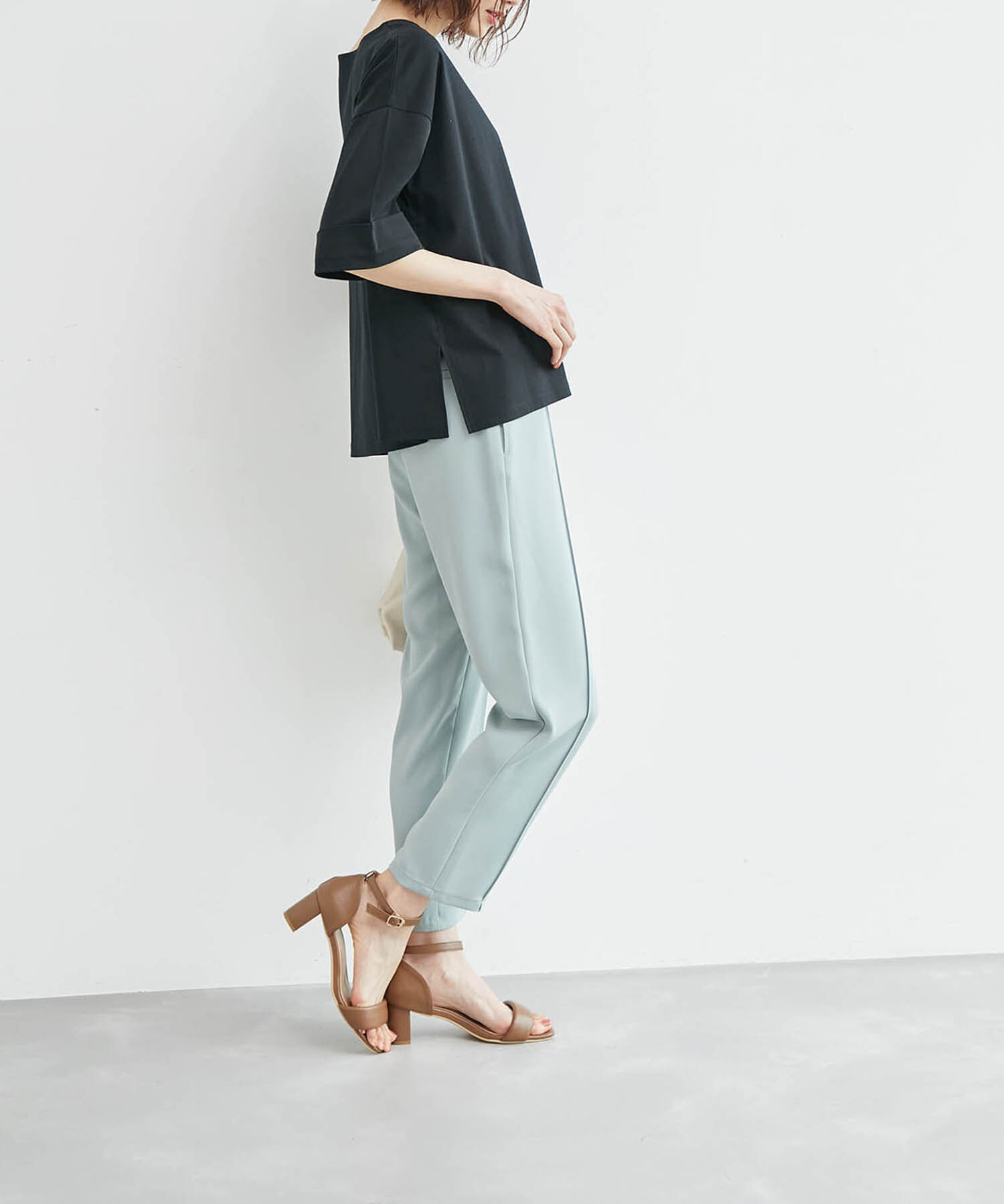 Rope&rsquo;Picnic「60シルケットハーフスリーブトップス」|Tシャツ・カットソー|