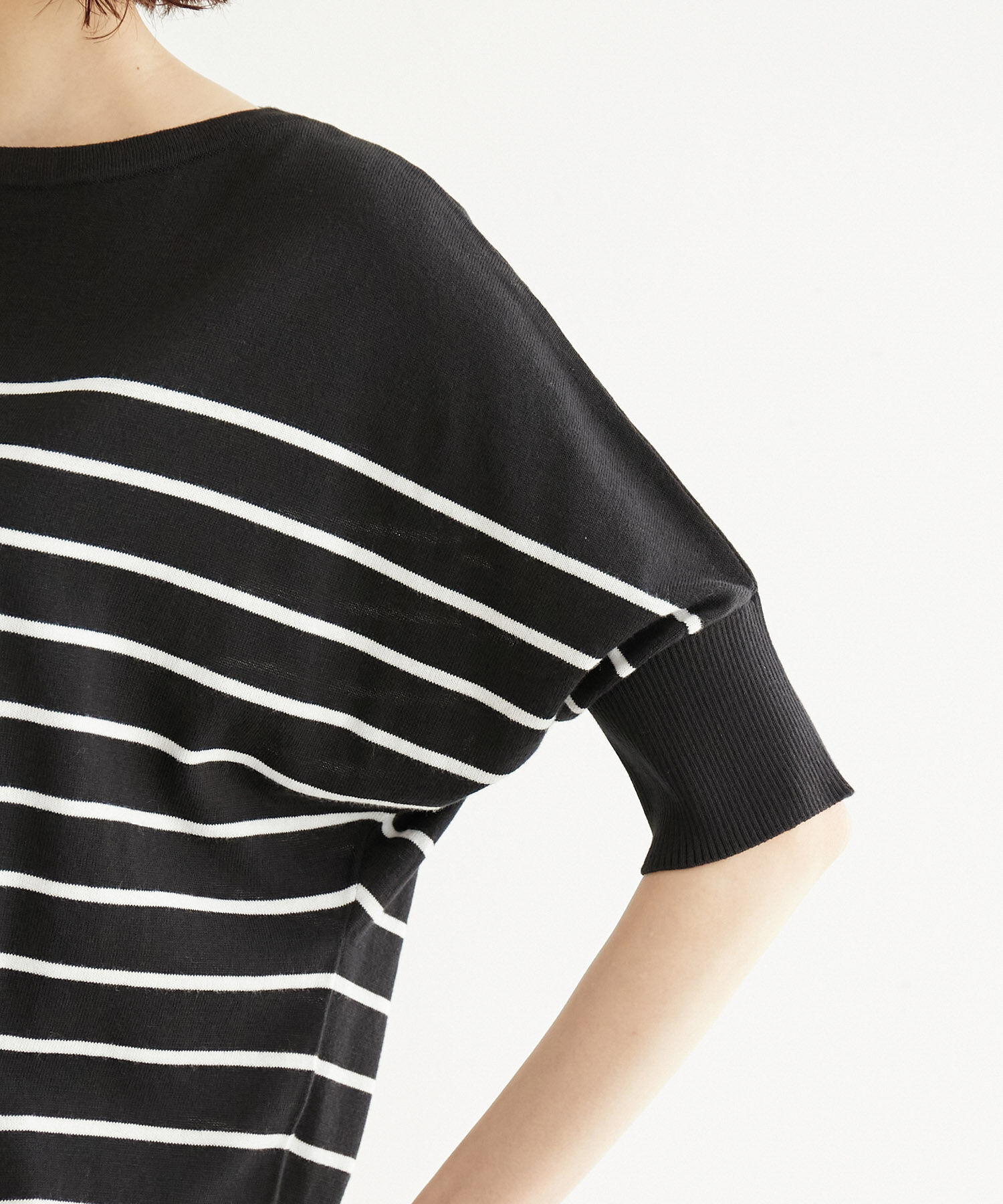 Rope&rsquo;Picnic「オーガニックコットンドルマンニットプルオーバー」|ニット・セーター|