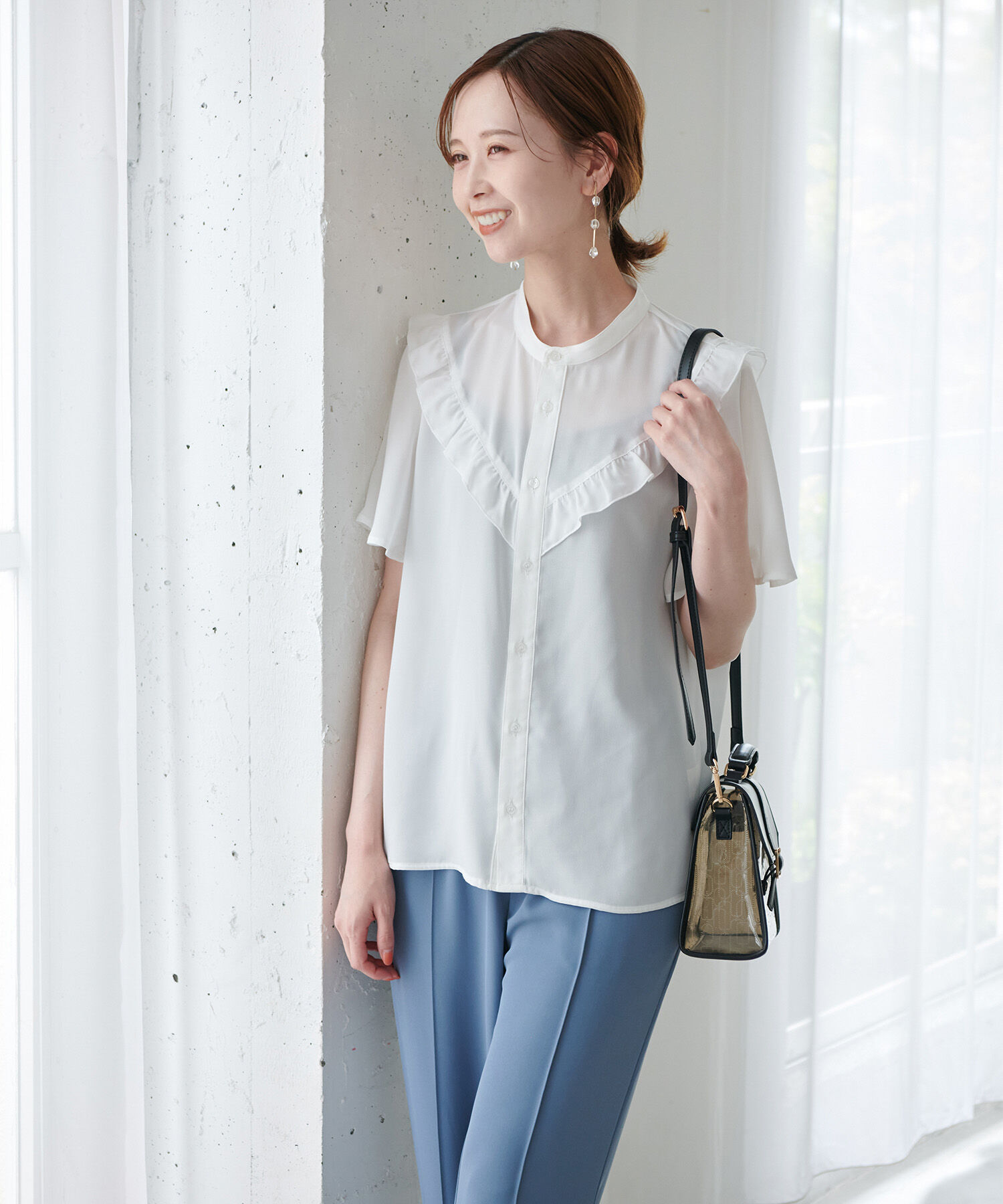 Rope&rsquo;Picnic「ドット/無地フリルブラウス」|シャツ・ブラウス|