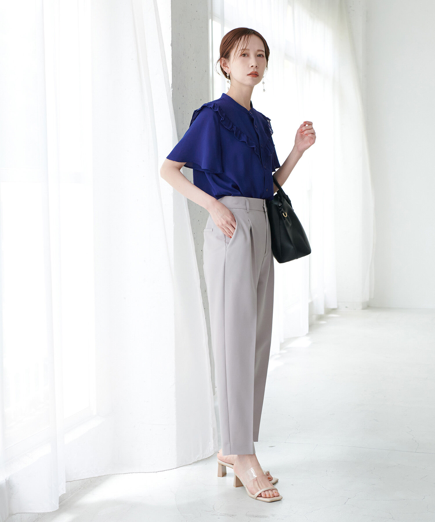 Rope&rsquo;Picnic「ドット/無地フリルブラウス」|シャツ・ブラウス|