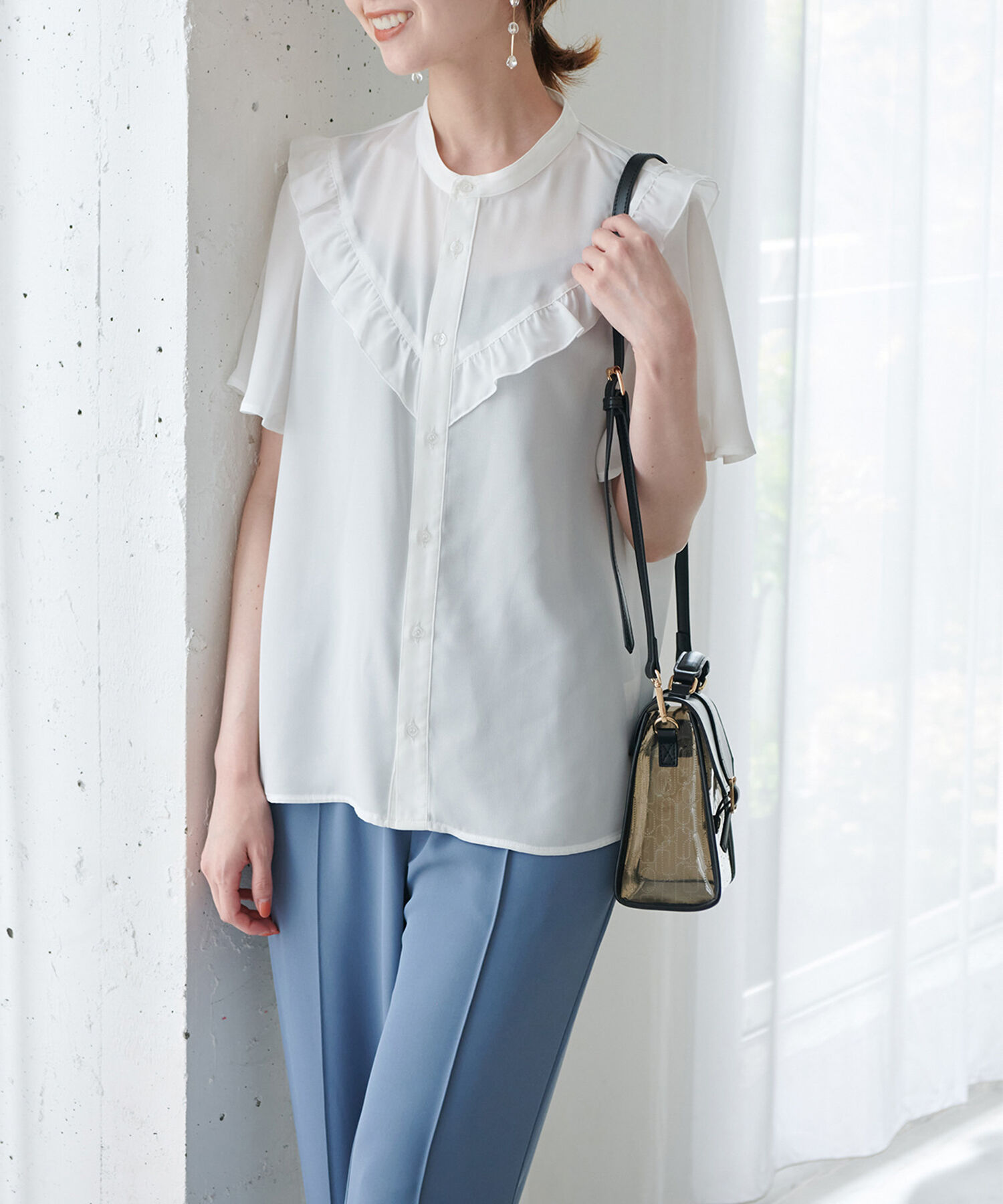 Rope&rsquo;Picnic「ドット/無地フリルブラウス」|シャツ・ブラウス|