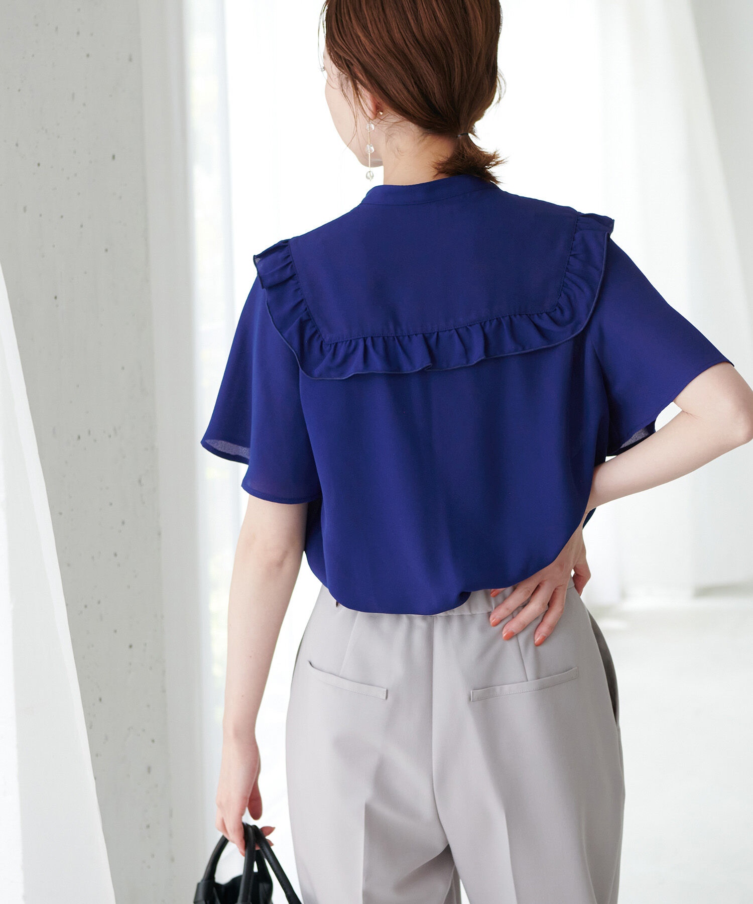 Rope&rsquo;Picnic「ドット/無地フリルブラウス」|シャツ・ブラウス|