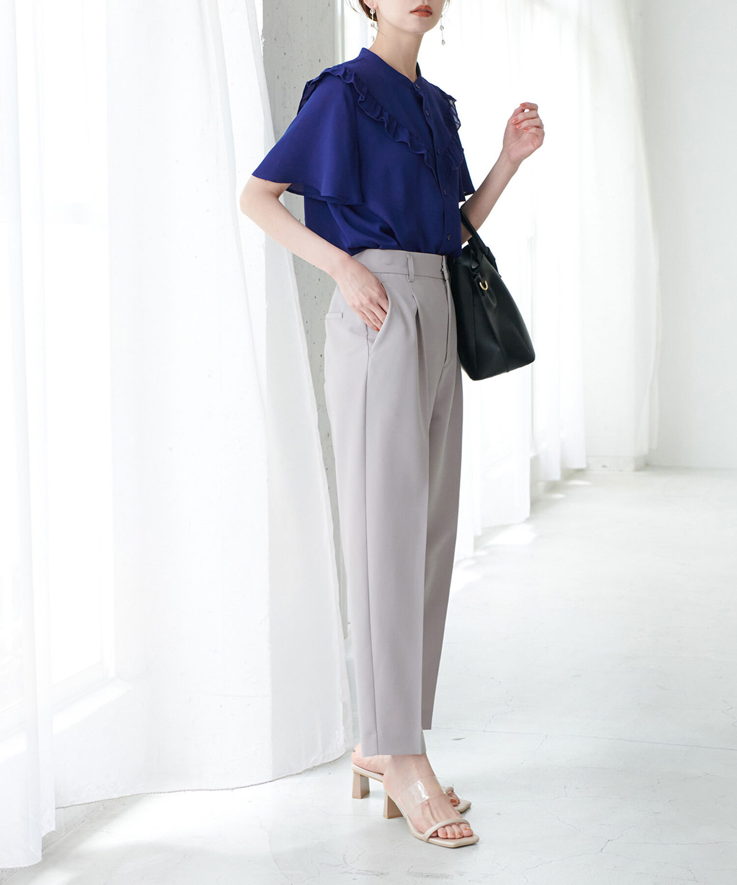 Rope&rsquo;Picnic「ドット/無地フリルブラウス」|シャツ・ブラウス|