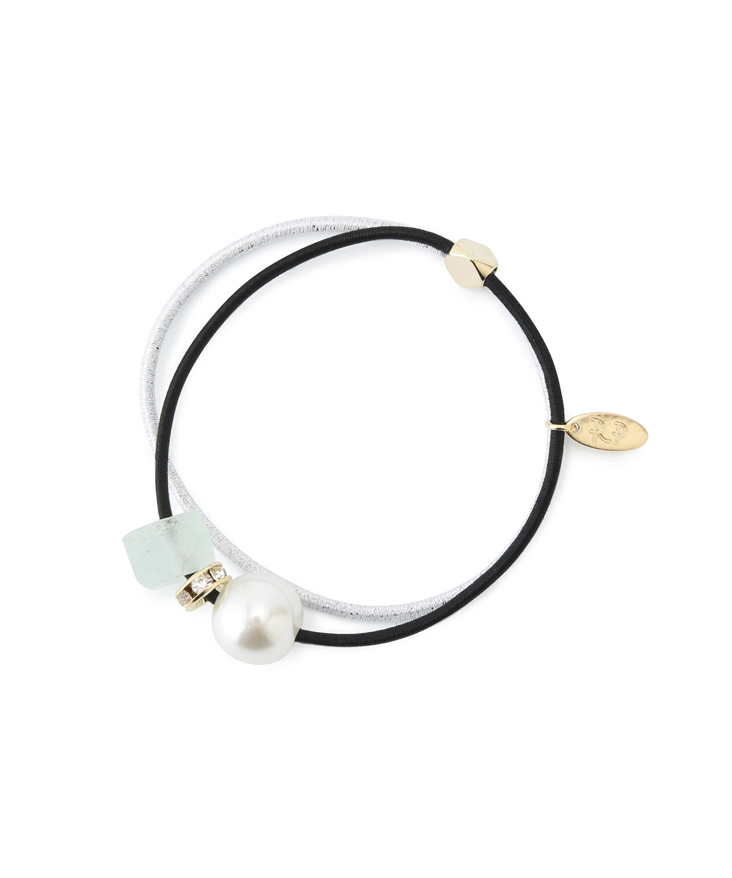 ROPE PICNIC PASSAGE「Recycle glass パーツミックス2連ポニー」|ヘアゴム・シュシュ|