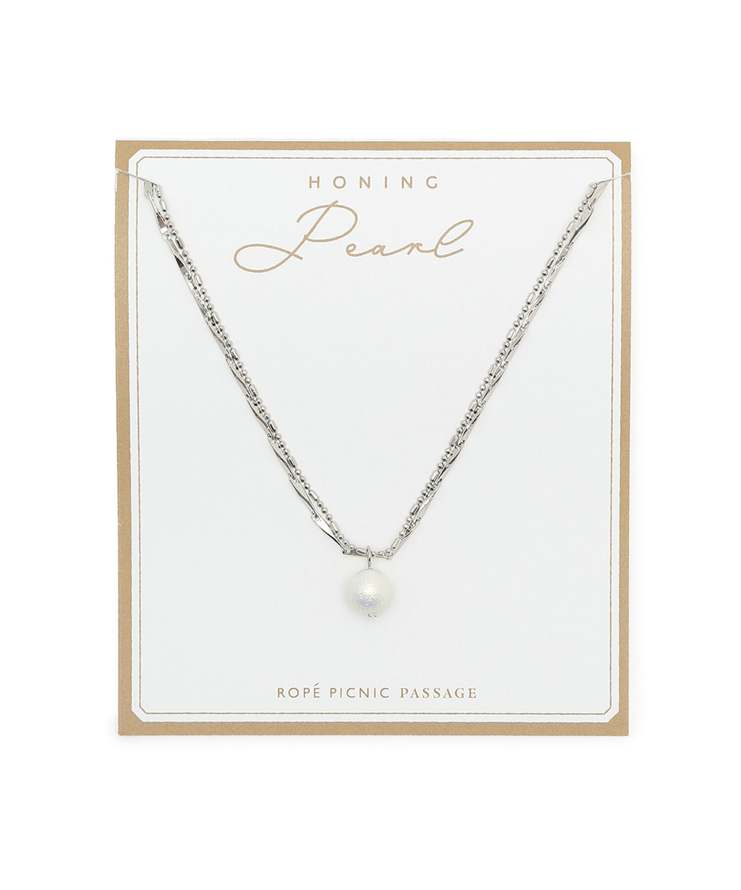 ROPE PICNIC PASSAGE「ホーニングパールトップデザインチェーンネックレス」|ネックレス|