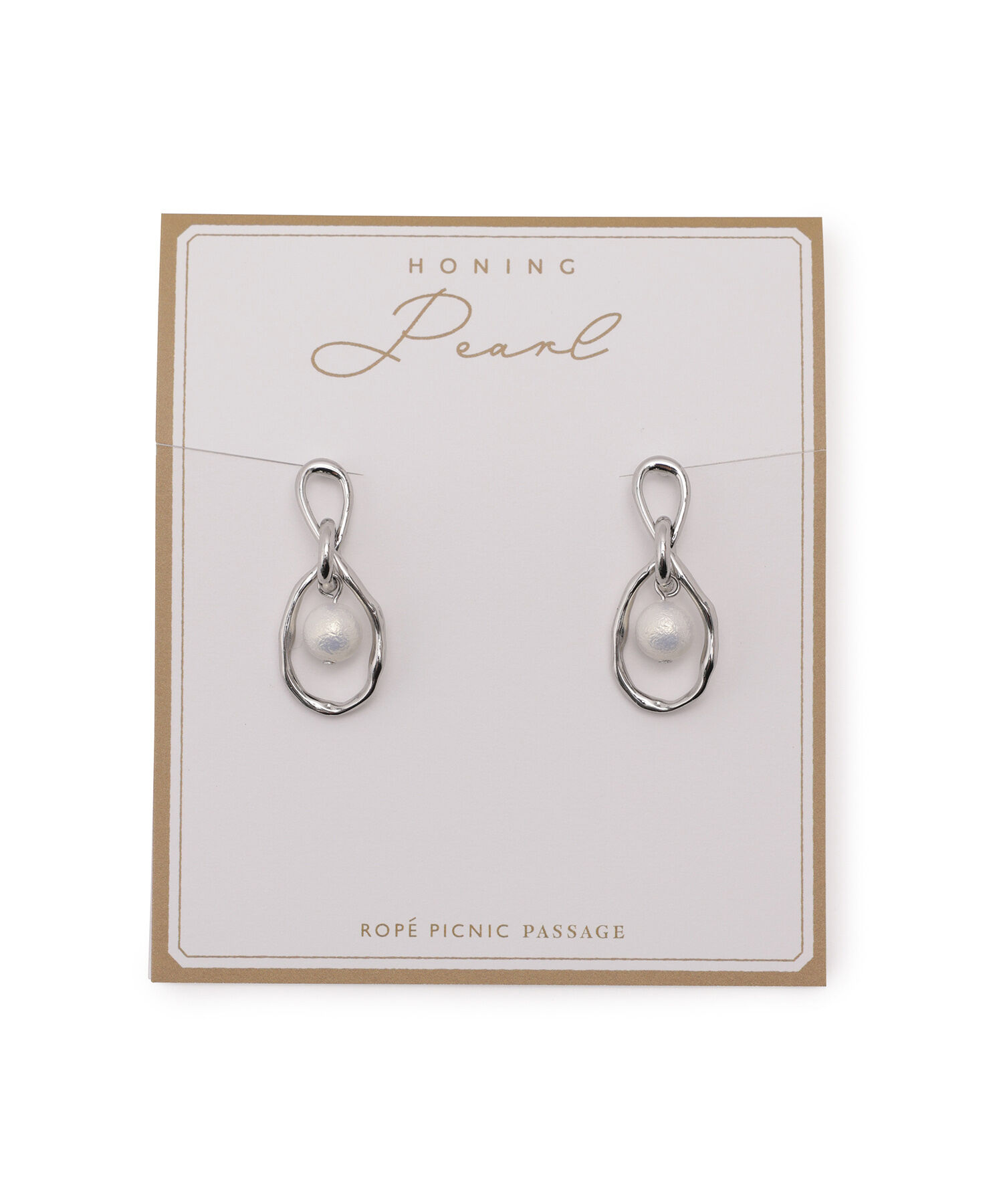 ROPE PICNIC PASSAGE「ホーニングパールツイストメタルピアス」|ピアス|