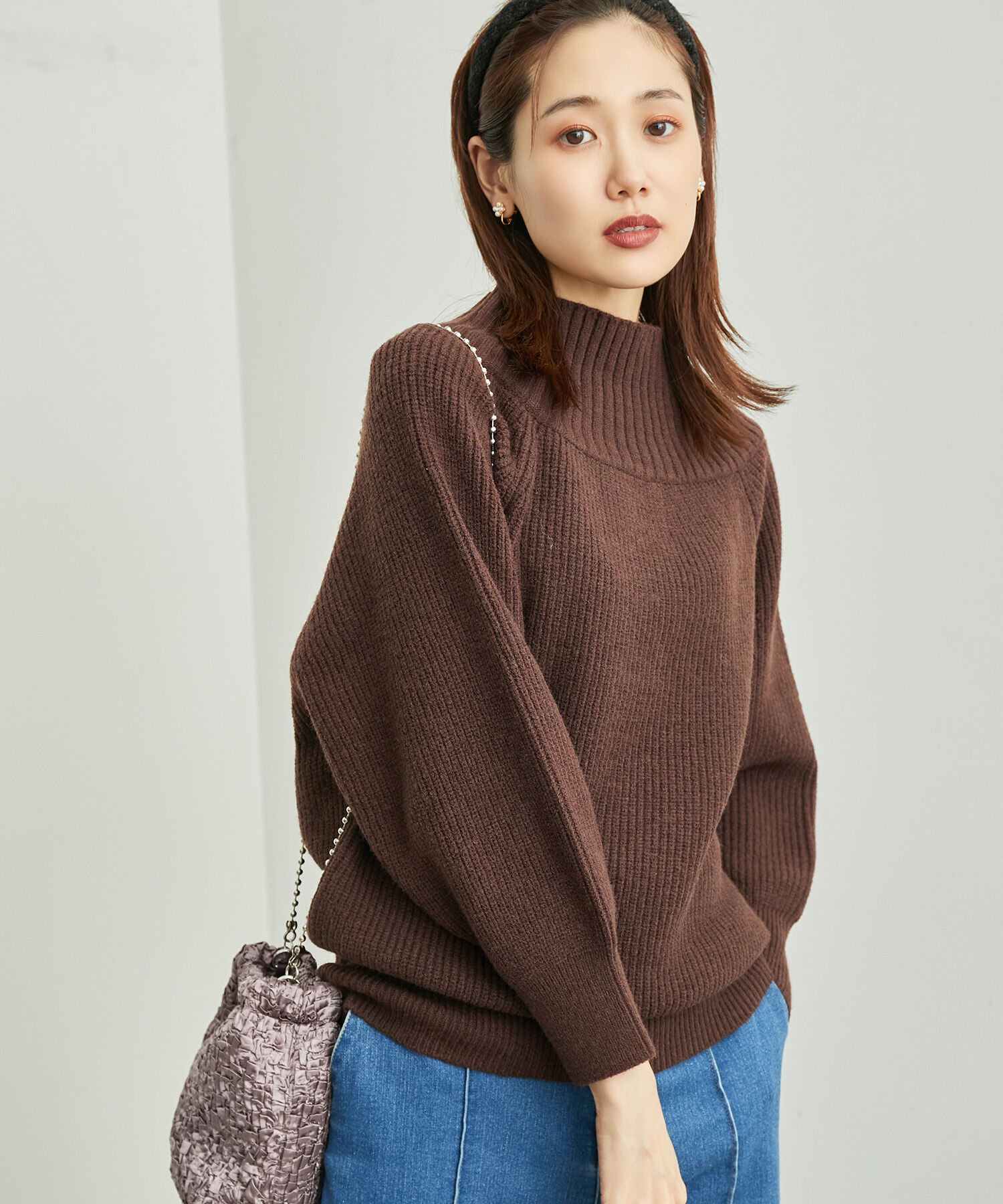 Rope&rsquo;Picnic「オフショルダーニットプルオーバー」|ニット・セーター|