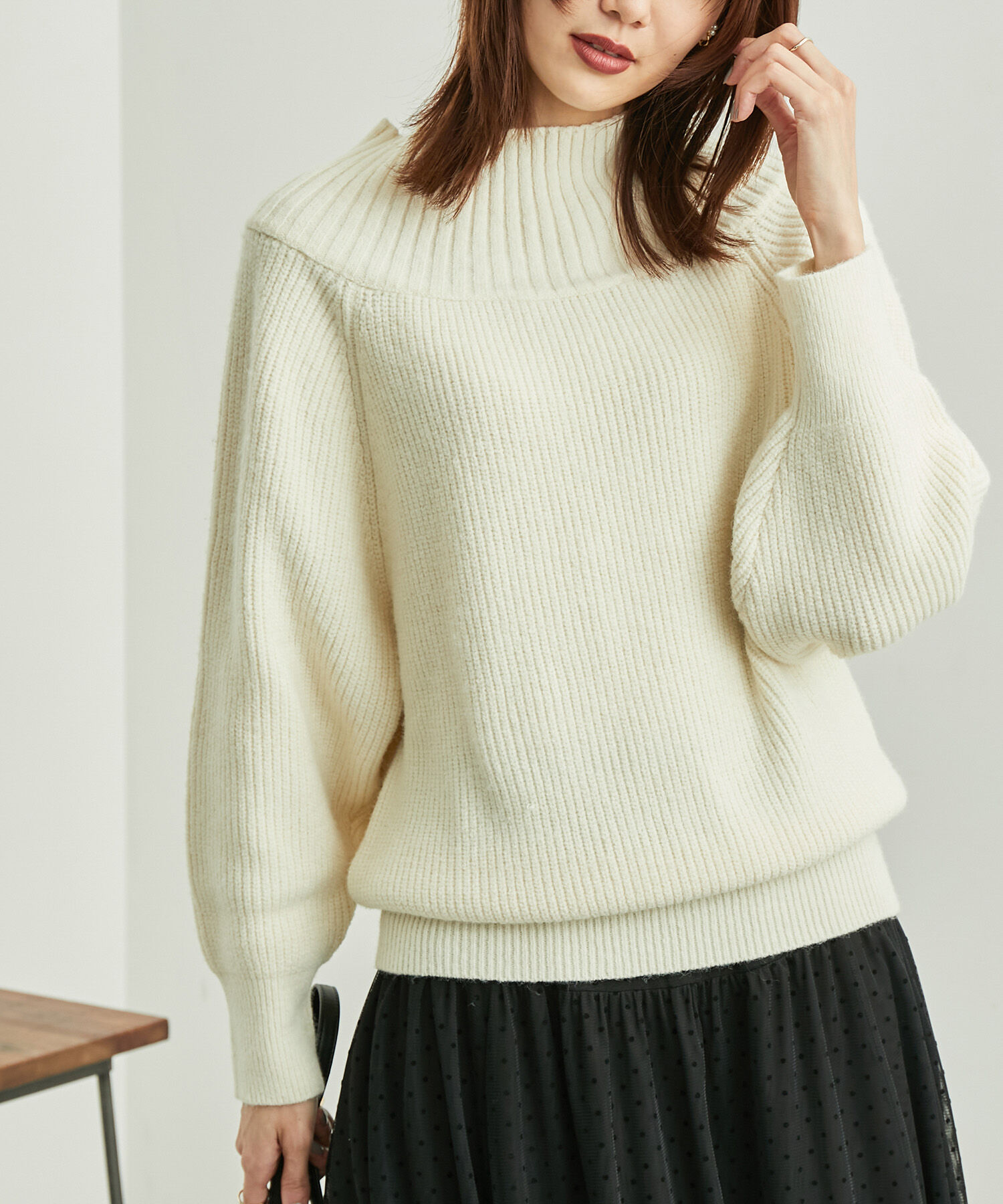 Rope&rsquo;Picnic「オフショルダーニットプルオーバー」|ニット・セーター|