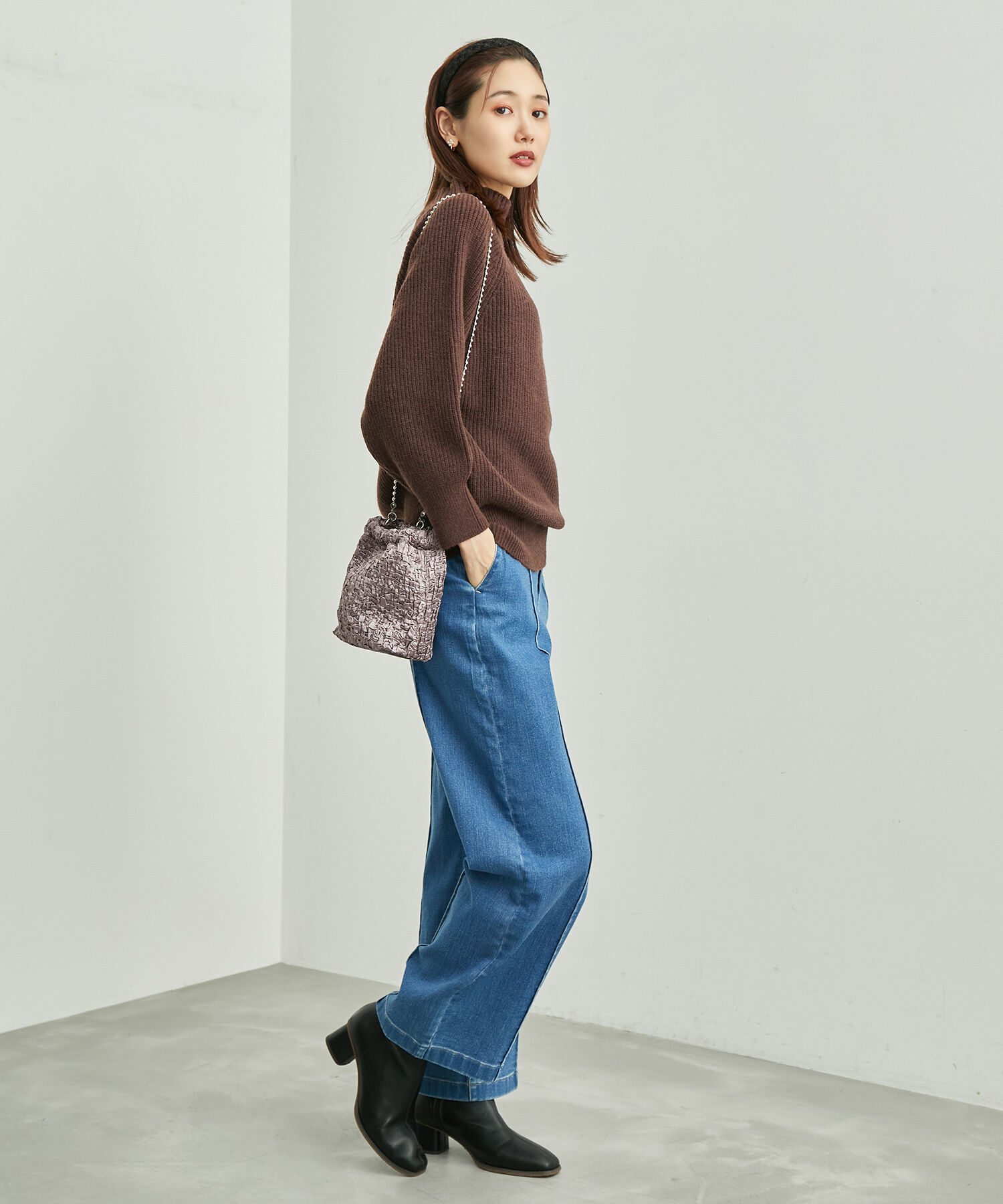 Rope&rsquo;Picnic「オフショルダーニットプルオーバー」|ニット・セーター|