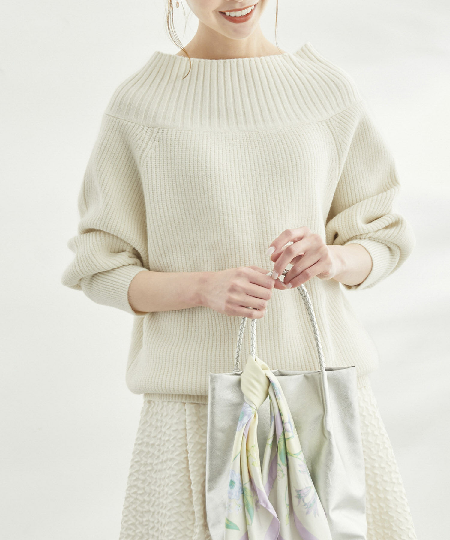 Rope&rsquo;Picnic「オフショルダーニットプルオーバー」|ニット・セーター|オフホワイト(15)
