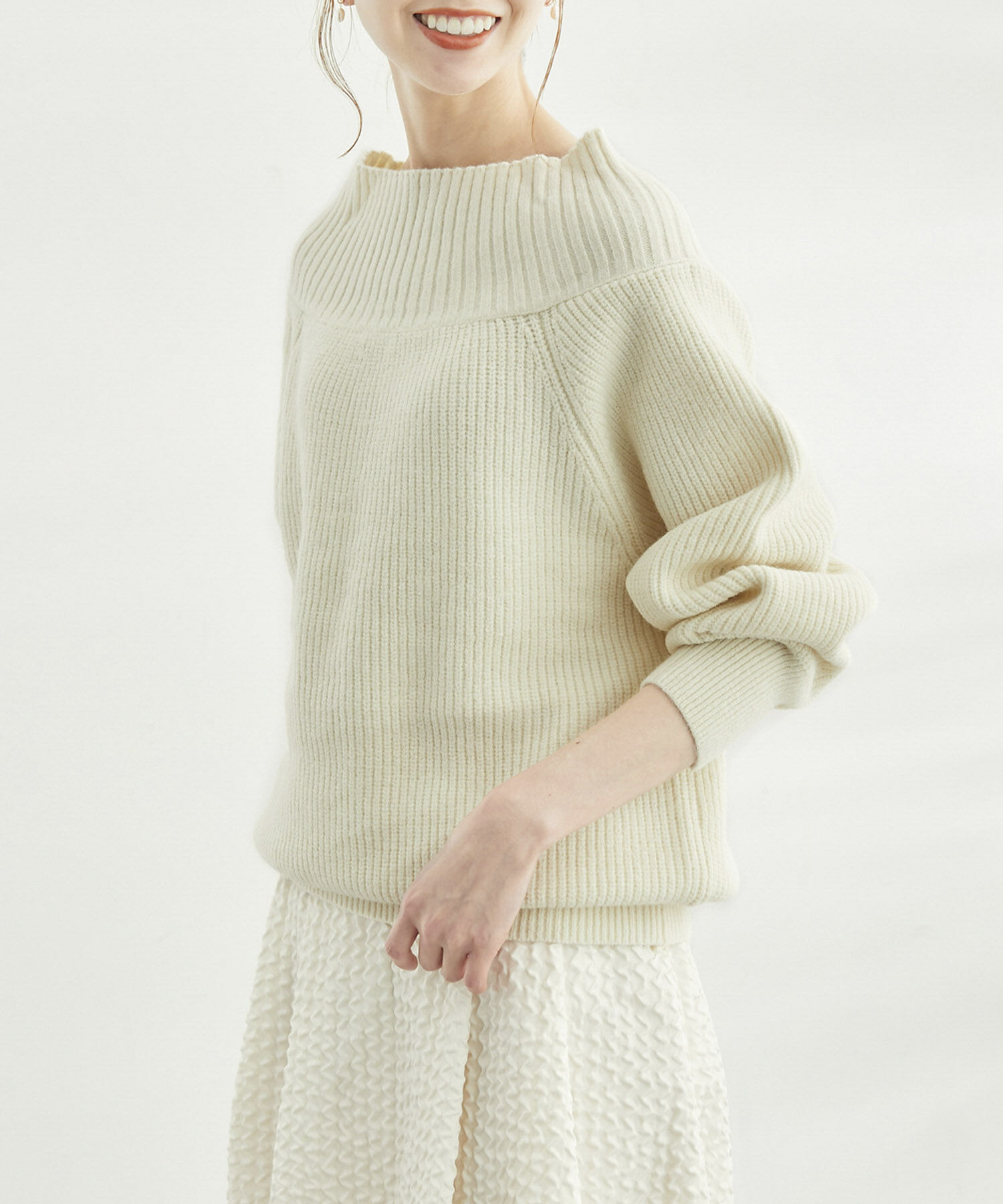 Rope&rsquo;Picnic「オフショルダーニットプルオーバー」|ニット・セーター|