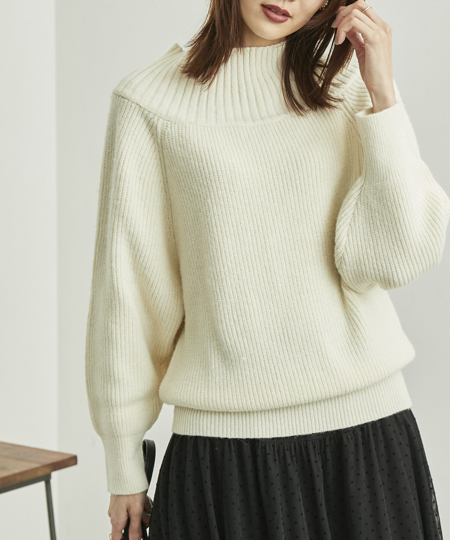 Rope&rsquo;Picnic「オフショルダーニットプルオーバー」|ニット・セーター|