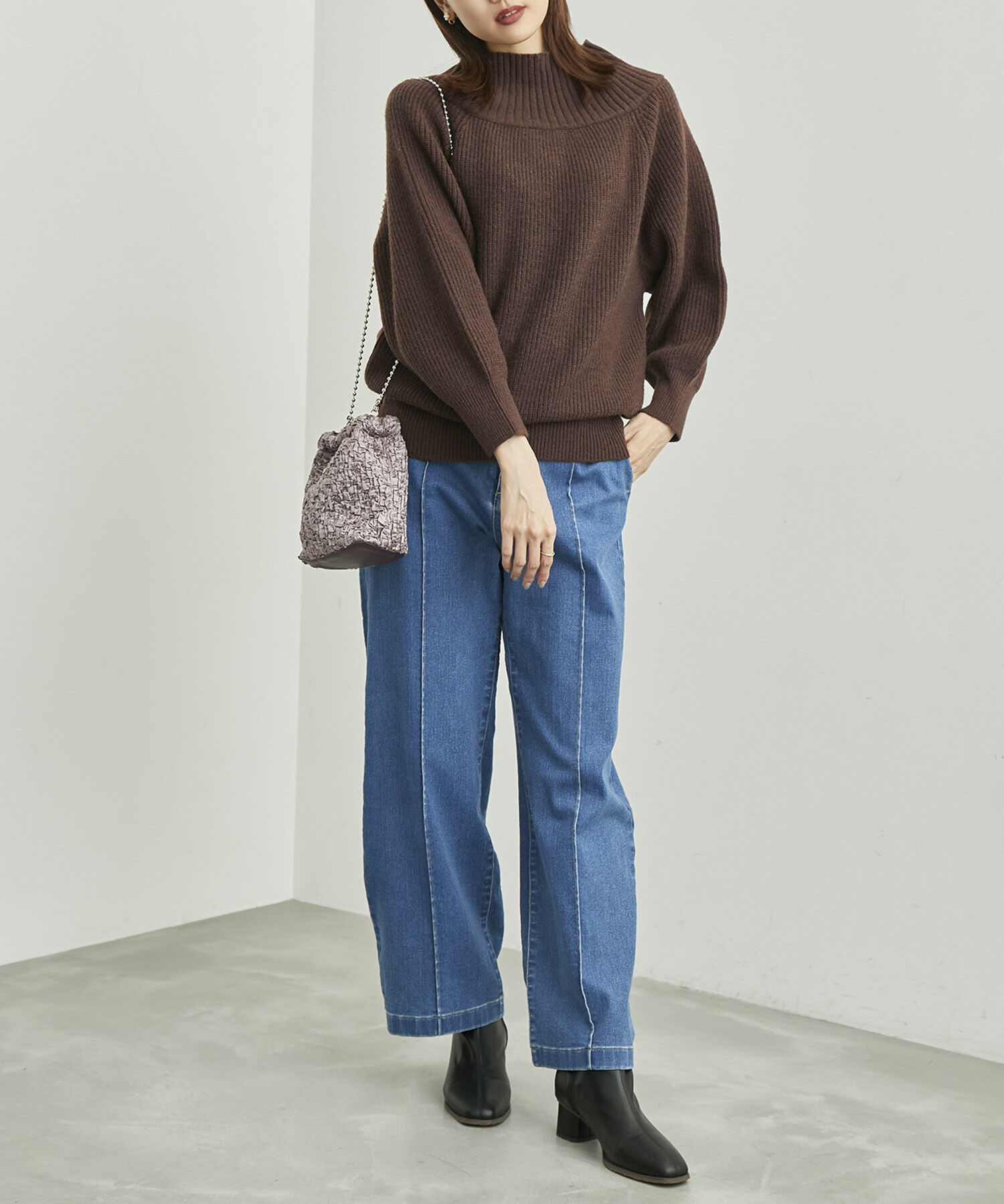 Rope&rsquo;Picnic「オフショルダーニットプルオーバー」|ニット・セーター|