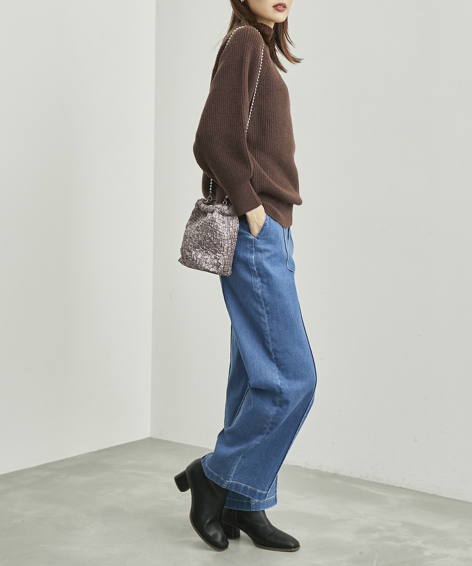 Rope&rsquo;Picnic「オフショルダーニットプルオーバー」|ニット・セーター|