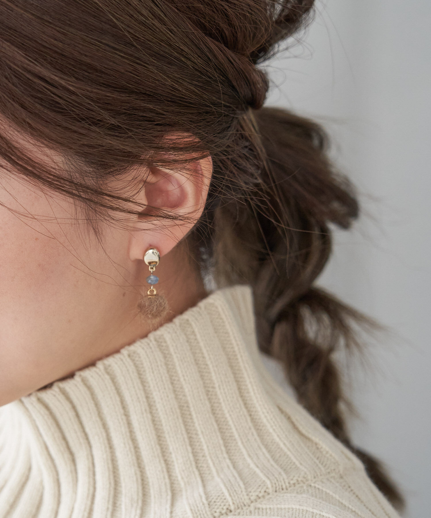 ROPE PICNIC PASSAGE「シャギーボールミックスピアス」|ピアス|