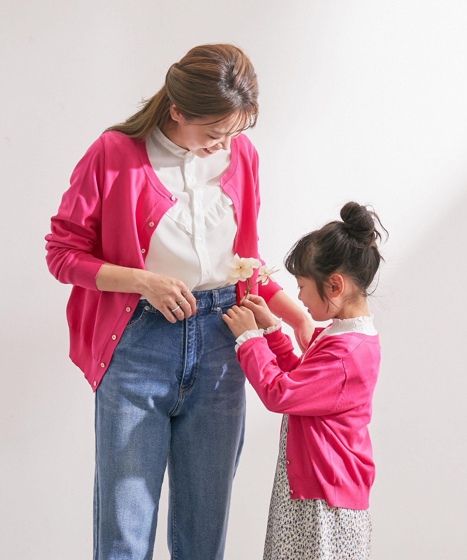 Rope&rsquo;Picnic「UVケア・洗濯機OK/天竺ベーシッククルーネックニットカーディガン」|カーディガン|