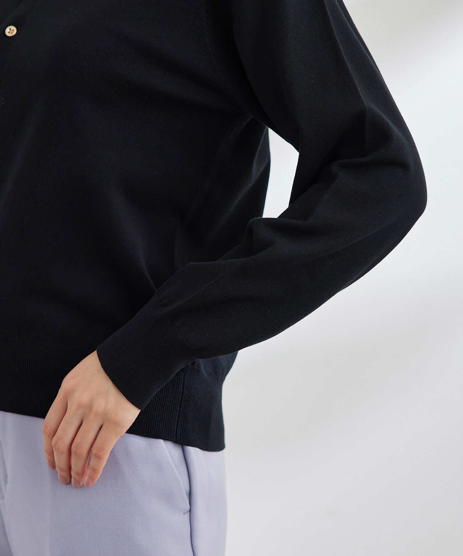 Rope&rsquo;Picnic「UVケア・洗濯機OK/天竺ベーシッククルーネックニットカーディガン」|カーディガン|