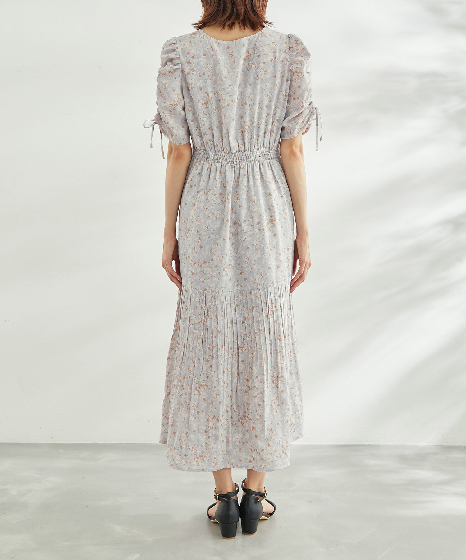 Rope&rsquo;Picnic「【WEB限定】ニュアンス柄ドロストスリーブワンピース」|ワンピース|