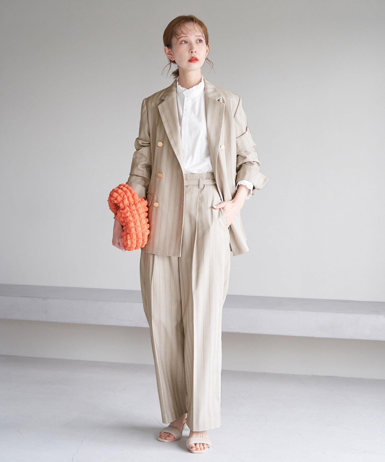 Rope&rsquo;Picnic「セットアップ対応/ストライプストレートパンツ/リンクコーデ 」|その他|