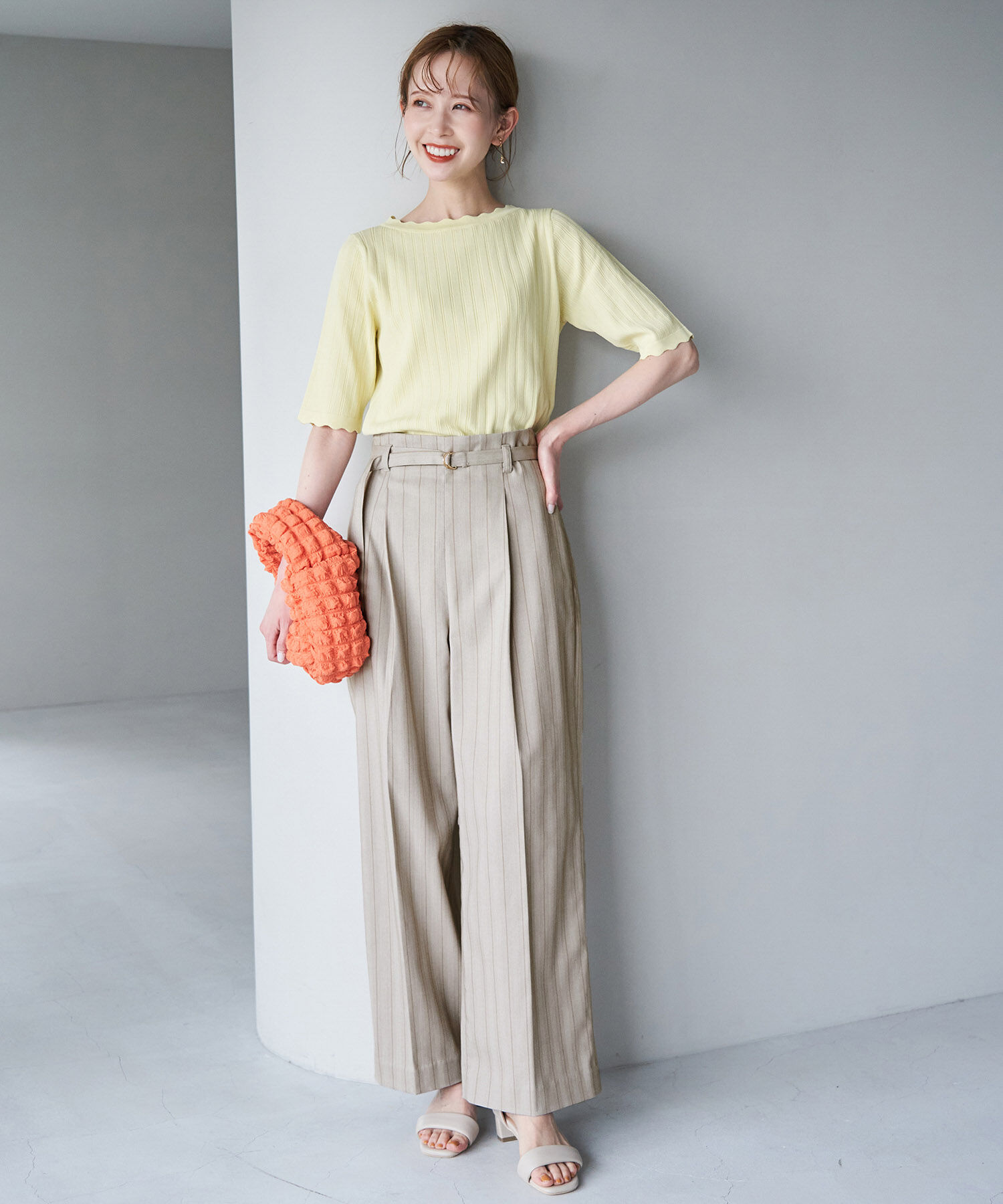 Rope&rsquo;Picnic「セットアップ対応/ストライプストレートパンツ/リンクコーデ 」|その他|