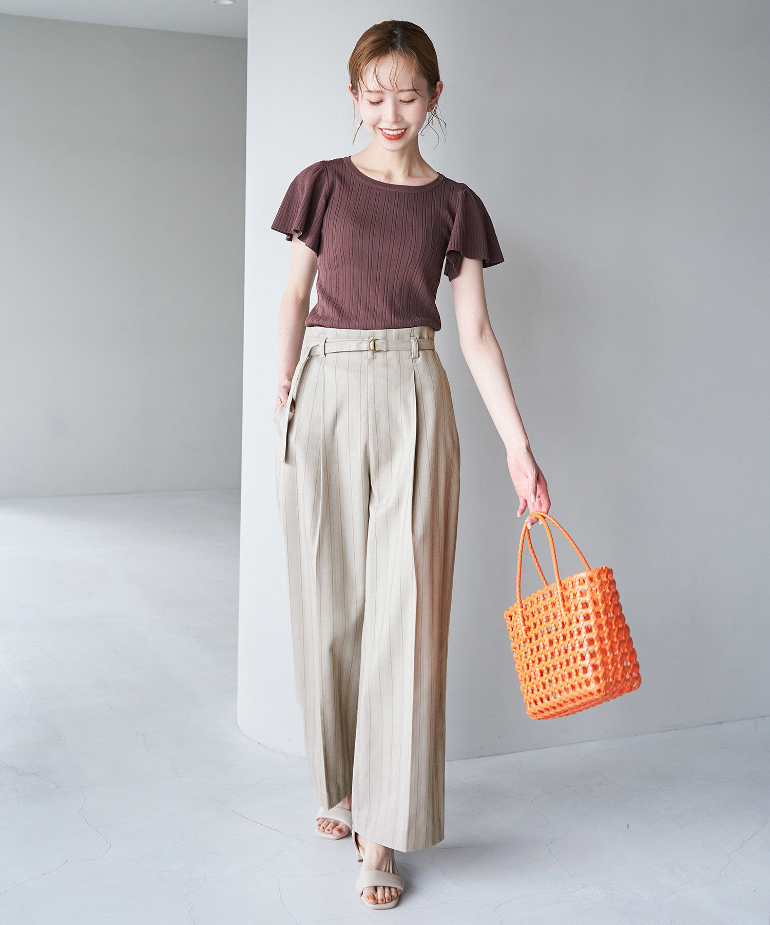 Rope&rsquo;Picnic「セットアップ対応/ストライプストレートパンツ/リンクコーデ 」|その他|