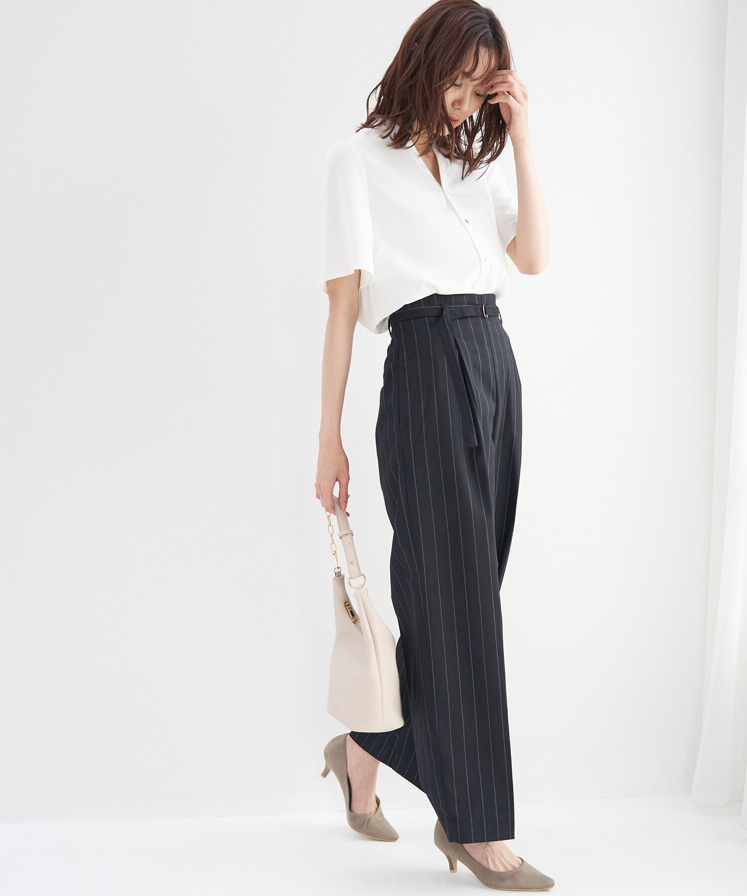 Rope&rsquo;Picnic「セットアップ対応/ストライプストレートパンツ/リンクコーデ 」|その他|