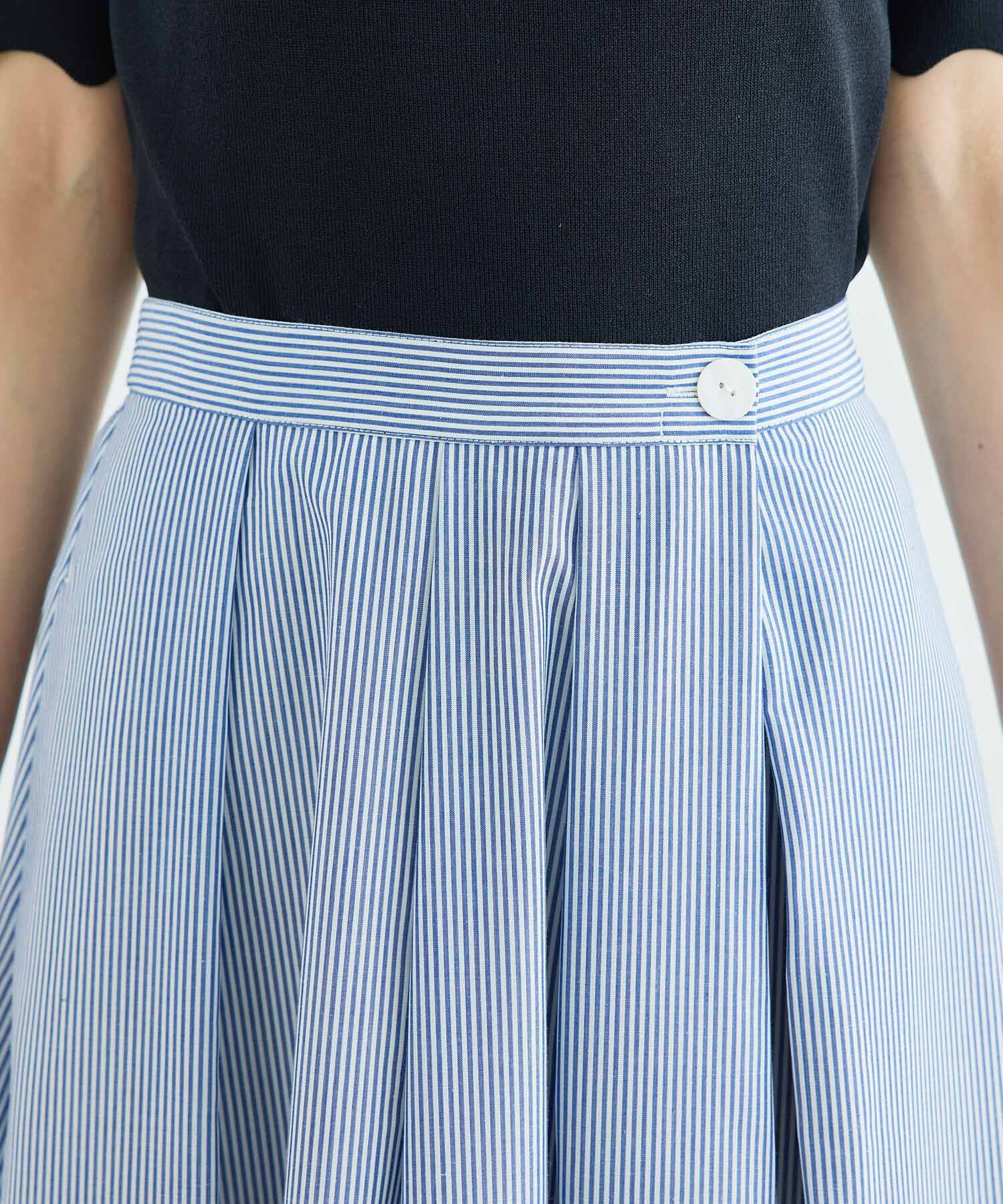 Rope&rsquo;Picnic「セットアップ対応/ストライプロングタックスカート」|スカート|