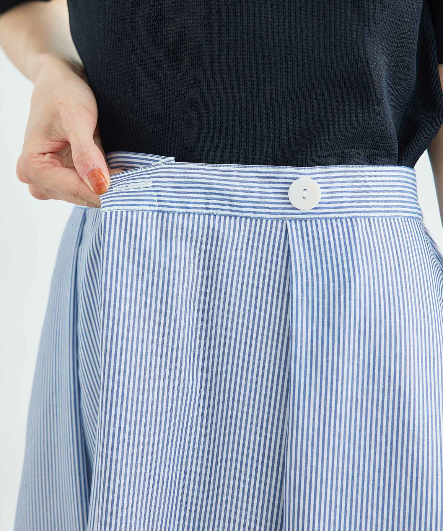 Rope&rsquo;Picnic「セットアップ対応/ストライプロングタックスカート」|スカート|