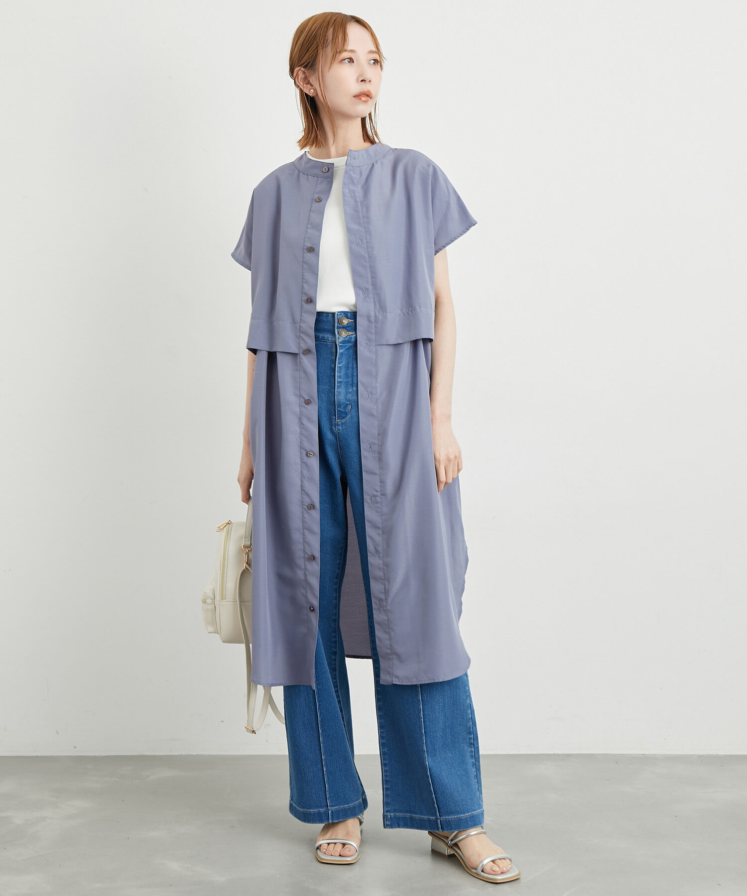 Rope&rsquo;Picnic「【WEB限定カラー:カーキ】吸水速乾/2WAYレイヤード風シャツワンピース」|その他|