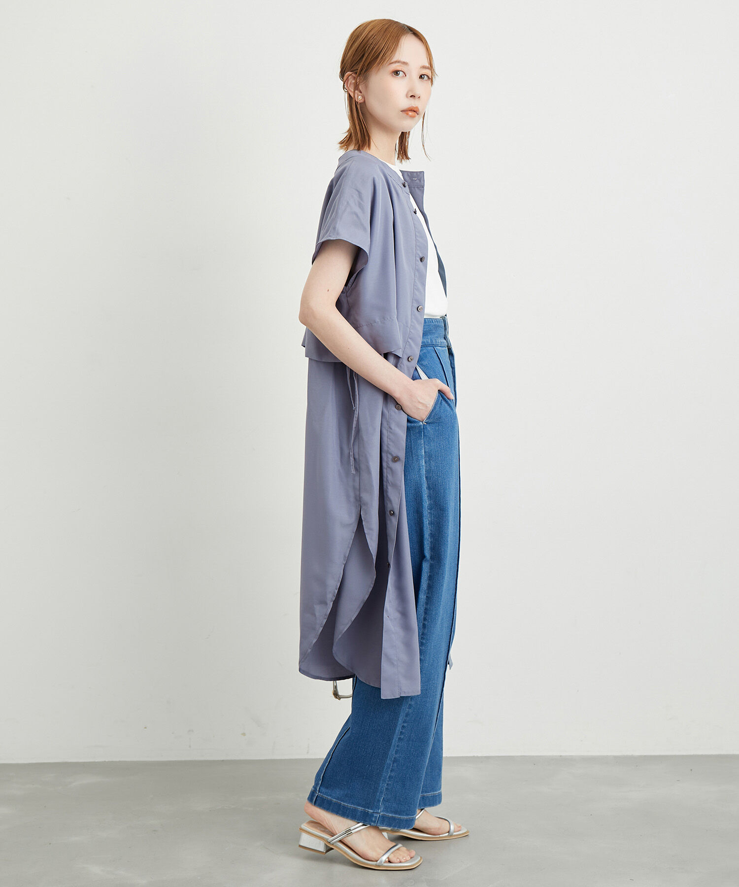 Rope&rsquo;Picnic「【WEB限定カラー:カーキ】吸水速乾/2WAYレイヤード風シャツワンピース」|その他|