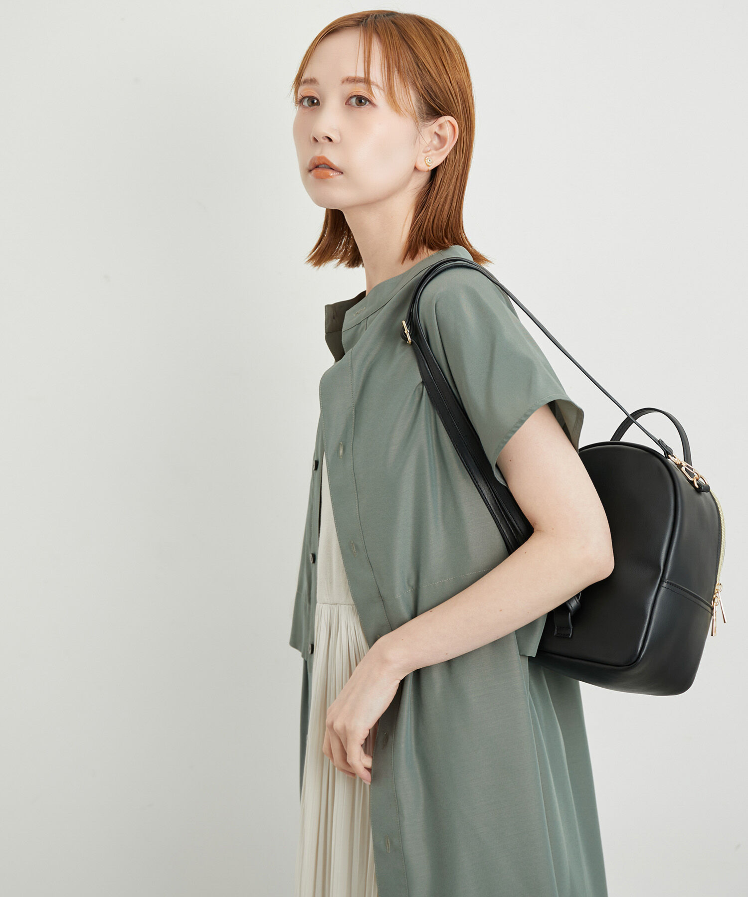 Rope&rsquo;Picnic「【WEB限定カラー:カーキ】吸水速乾/2WAYレイヤード風シャツワンピース」|その他|