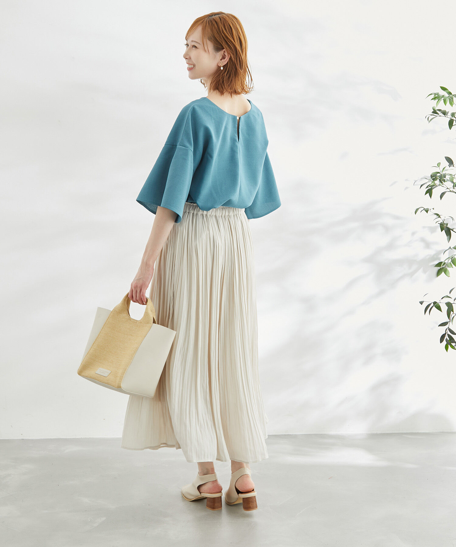 Rope&rsquo;Picnic「セットアップ対応/2WAY麻調ゴールドパーツブラウス」|シャツ・ブラウス|