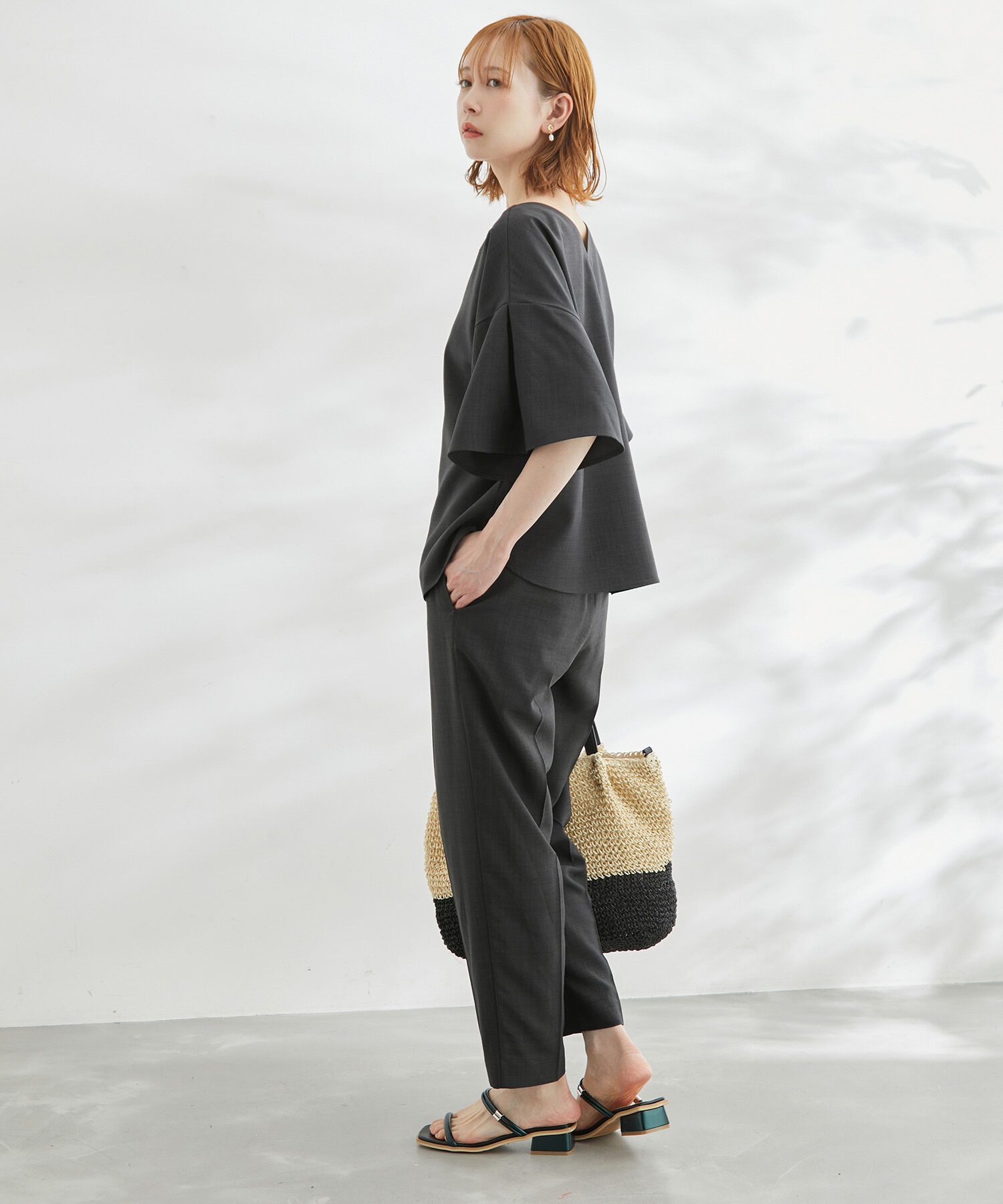 Rope&rsquo;Picnic「セットアップ対応/2WAY麻調ゴールドパーツブラウス」|シャツ・ブラウス|