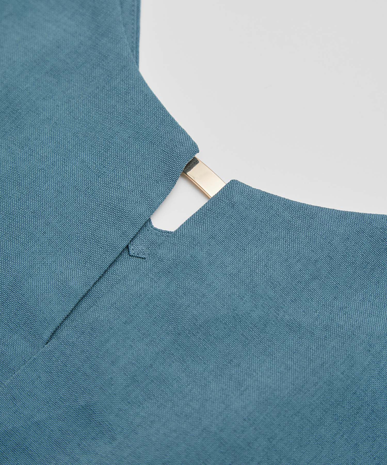 Rope&rsquo;Picnic「セットアップ対応/2WAY麻調ゴールドパーツブラウス」|シャツ・ブラウス|