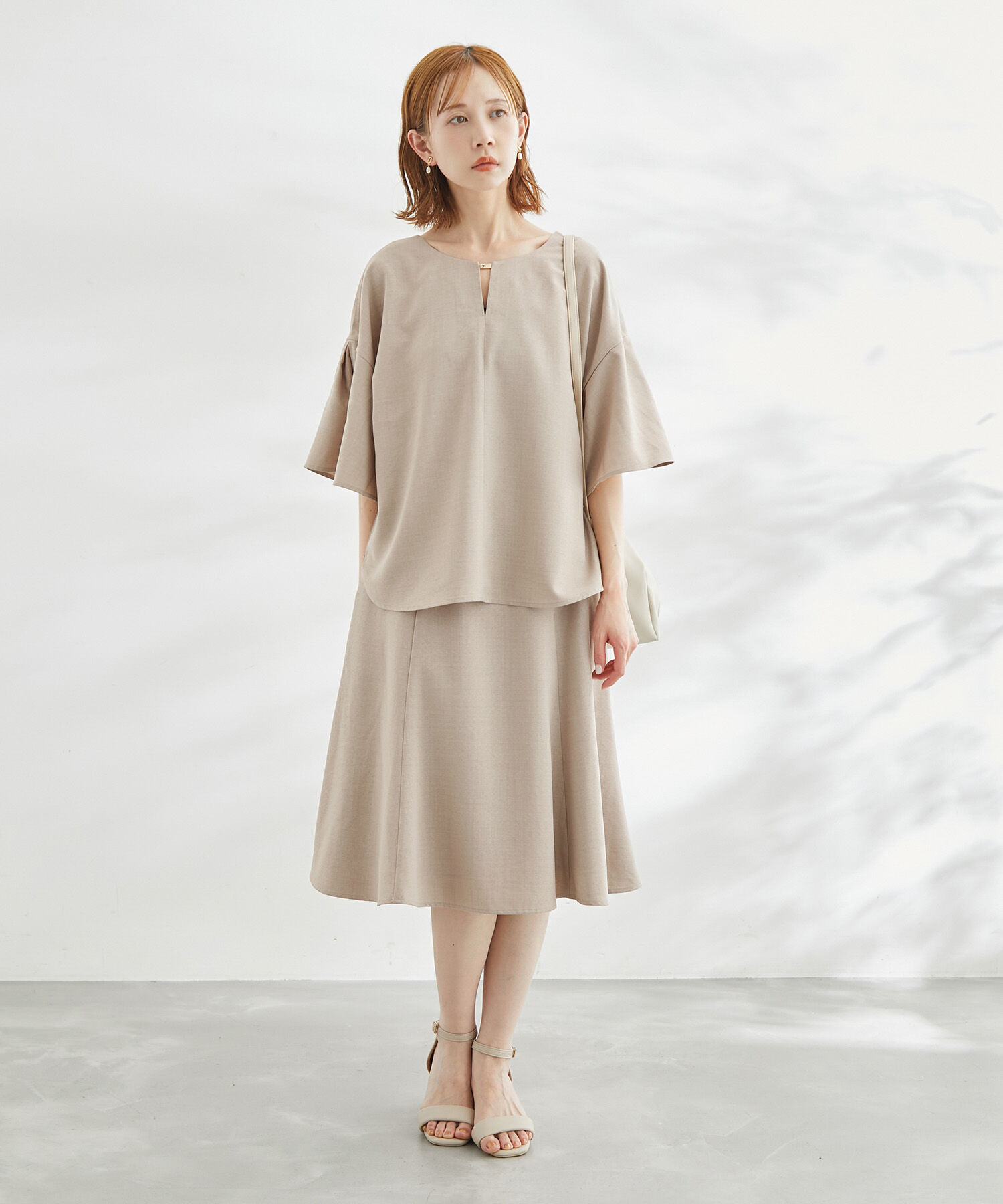 Rope&rsquo;Picnic「セットアップ対応/2WAY麻調ゴールドパーツブラウス」|シャツ・ブラウス|