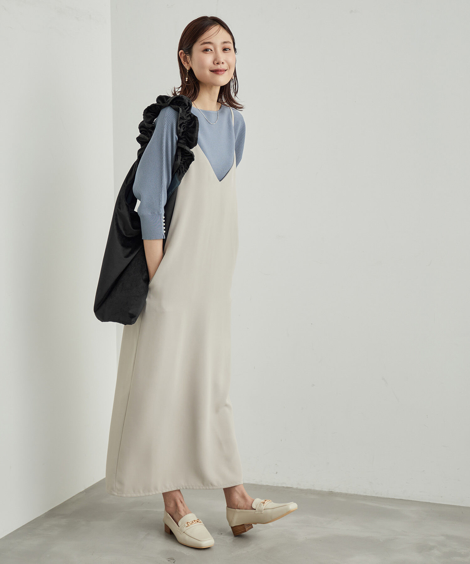 Rope&rsquo;Picnic「7分袖パールドルマンニット」|ニット・セーター|