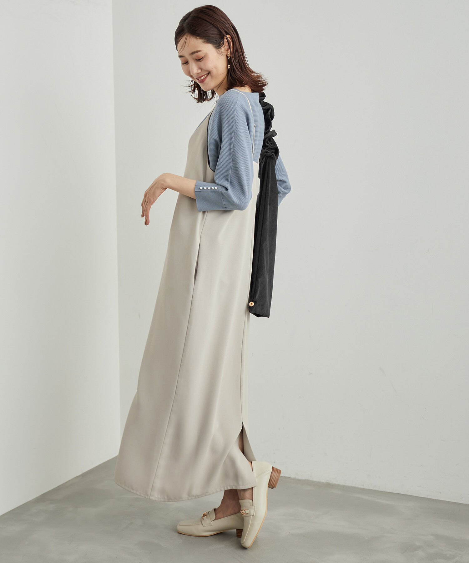 Rope&rsquo;Picnic「7分袖パールドルマンニット」|ニット・セーター|