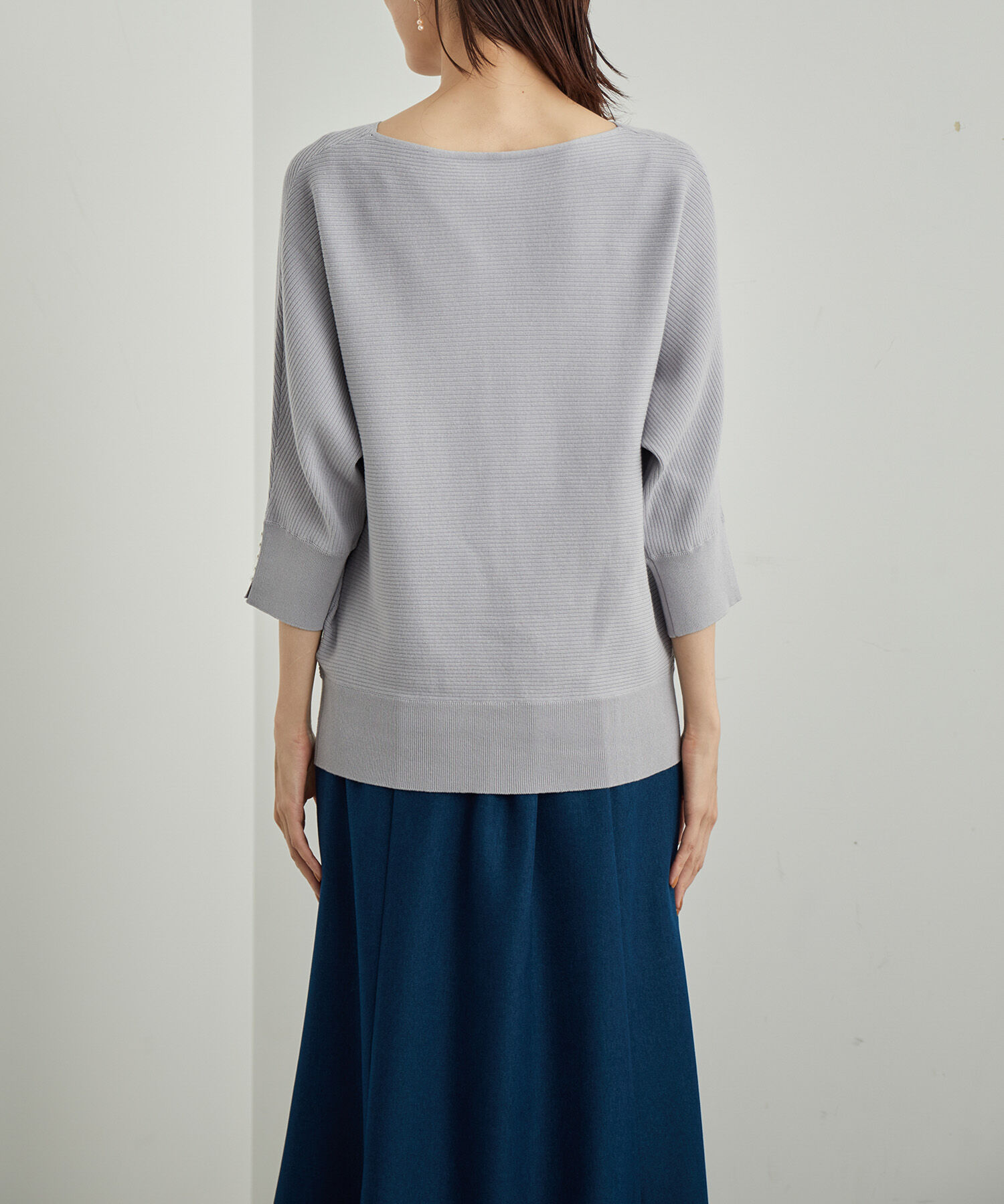 Rope&rsquo;Picnic「7分袖パールドルマンニット」|ニット・セーター|