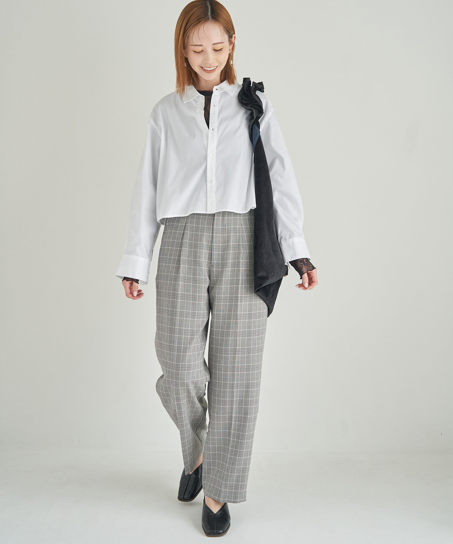 Rope&rsquo;Picnic「スタイルアップが叶うクロップドシャツ」|シャツ・ブラウス|