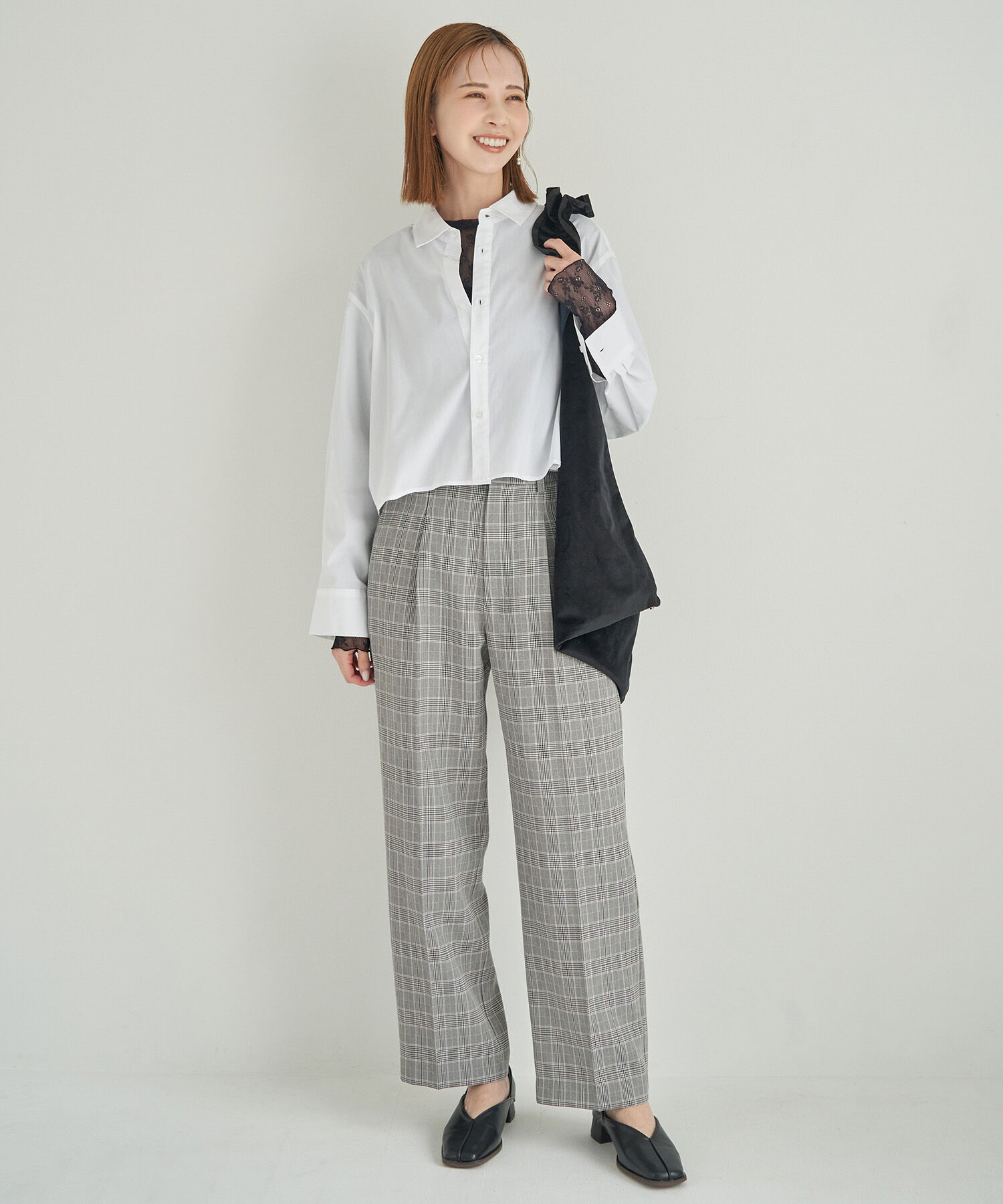 Rope&rsquo;Picnic「スタイルアップが叶うクロップドシャツ」|シャツ・ブラウス|