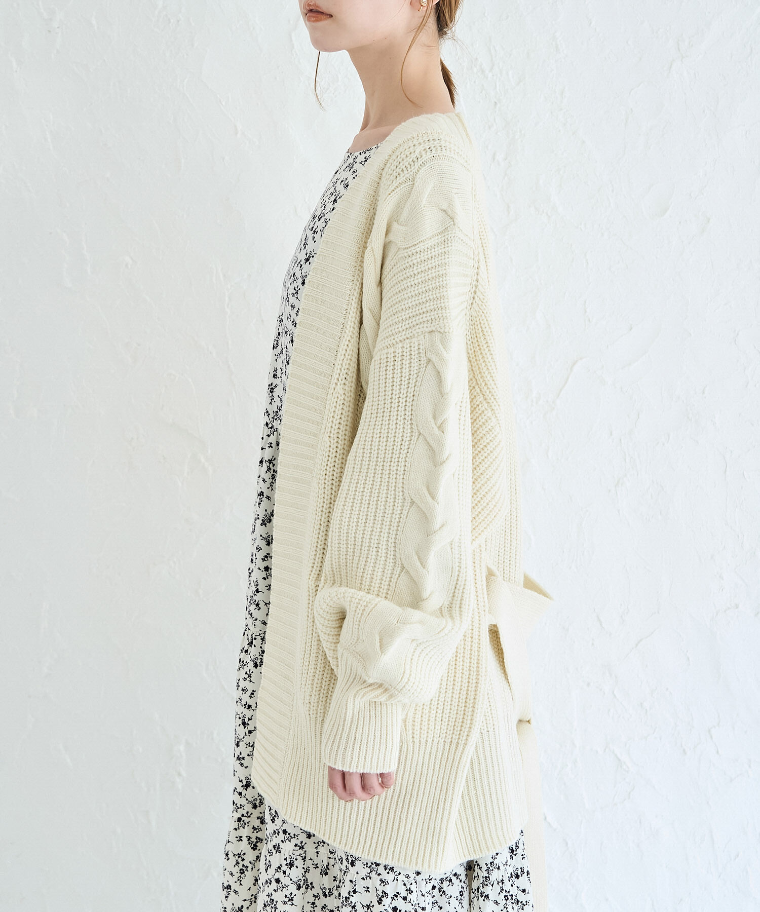 Rope&rsquo;Picnic「【WEB限定】ビッグケーブルカーディガン」|カーディガン|