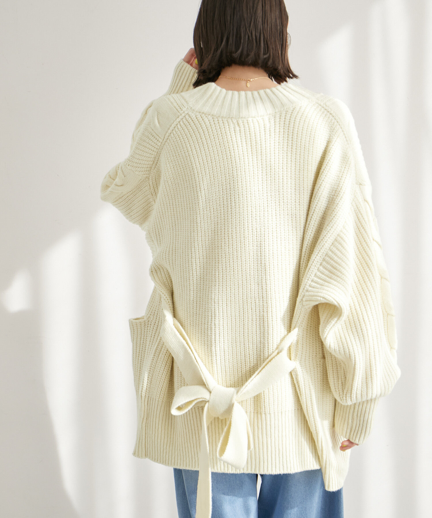 Rope&rsquo;Picnic「【WEB限定】ビッグケーブルカーディガン」|カーディガン|