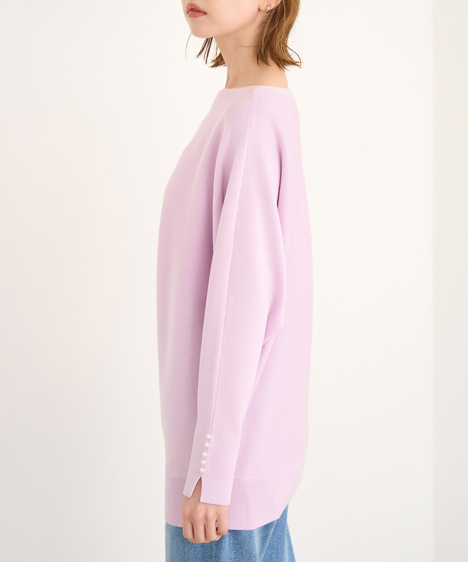 Rope&rsquo;Picnic「【WEB限定カラー:ブラウン】マシュマロ袖パールドルマンニット」|ニット・セーター|