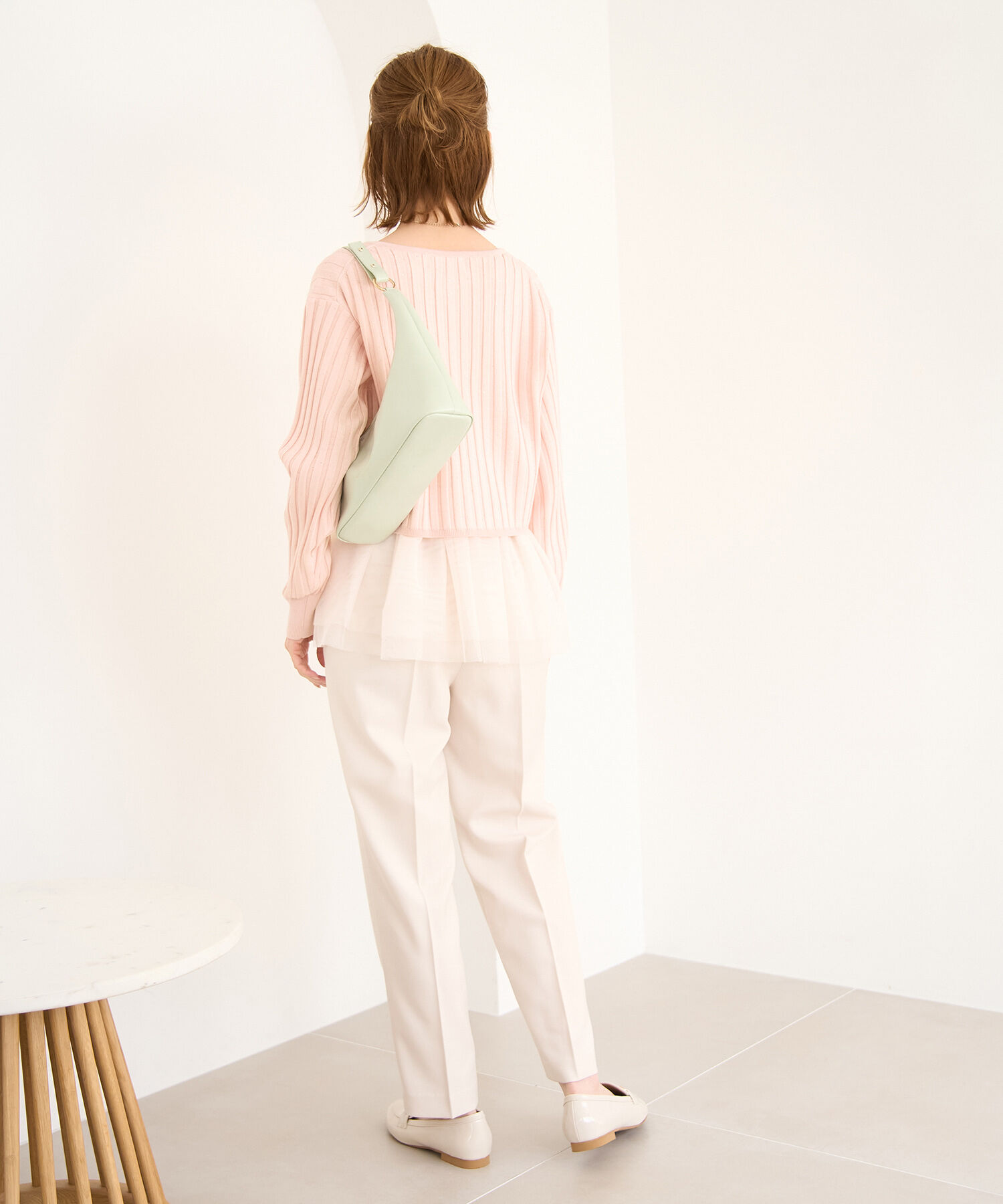 Rope&rsquo;Picnic「ミニスパンコールリブカーディガン」|カーディガン|