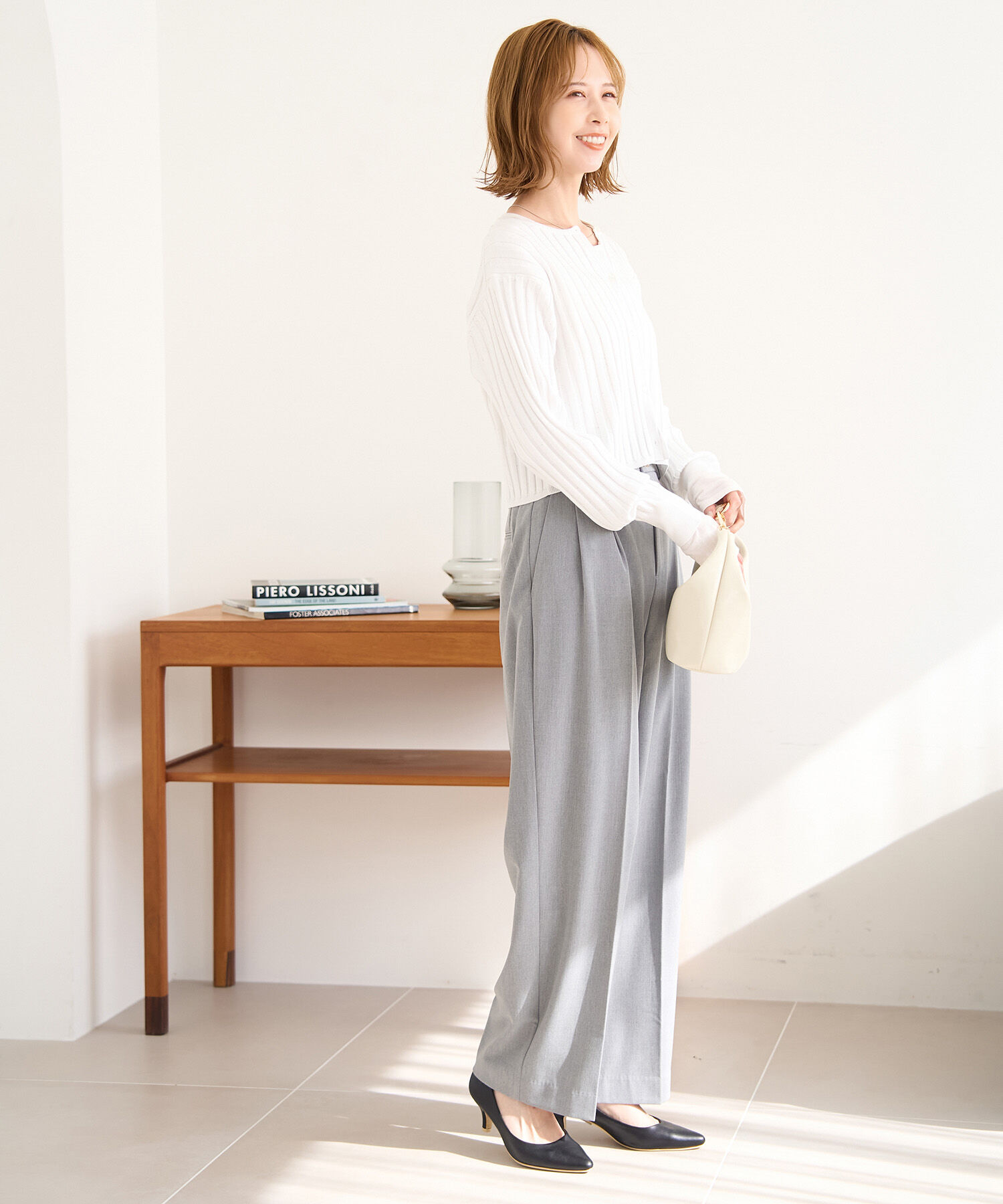 Rope&rsquo;Picnic「ミニスパンコールリブカーディガン」|カーディガン|