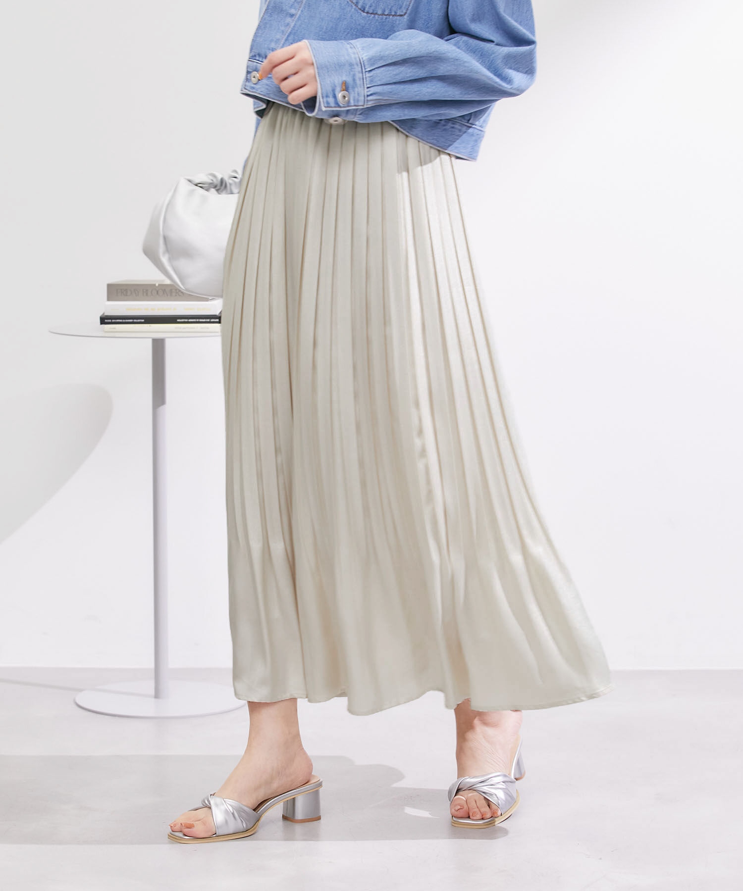 Rope&rsquo;Picnic「ブライトラメプリーツスカート」|スカート|