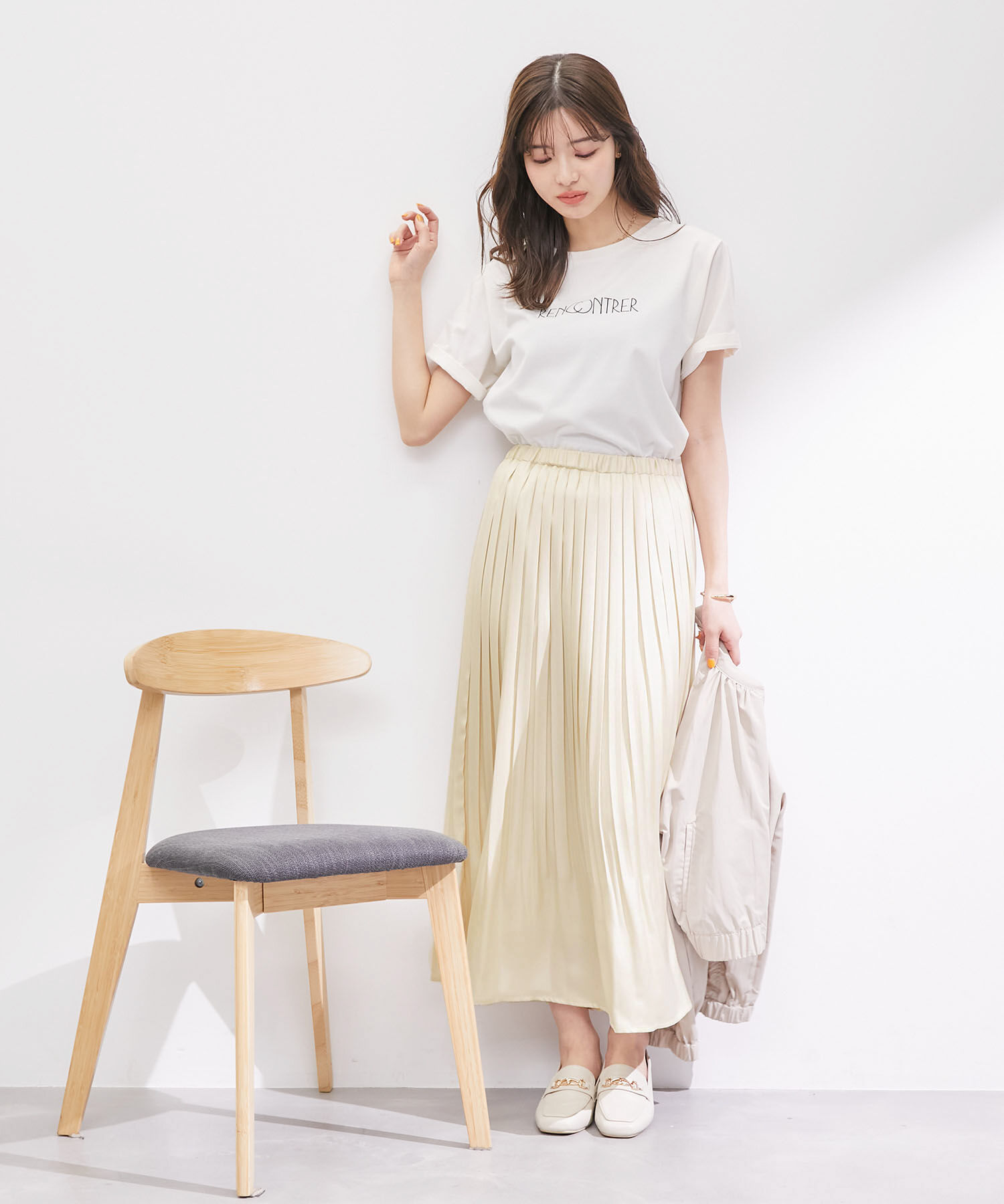Rope&rsquo;Picnic「ブライトラメプリーツスカート」|スカート|