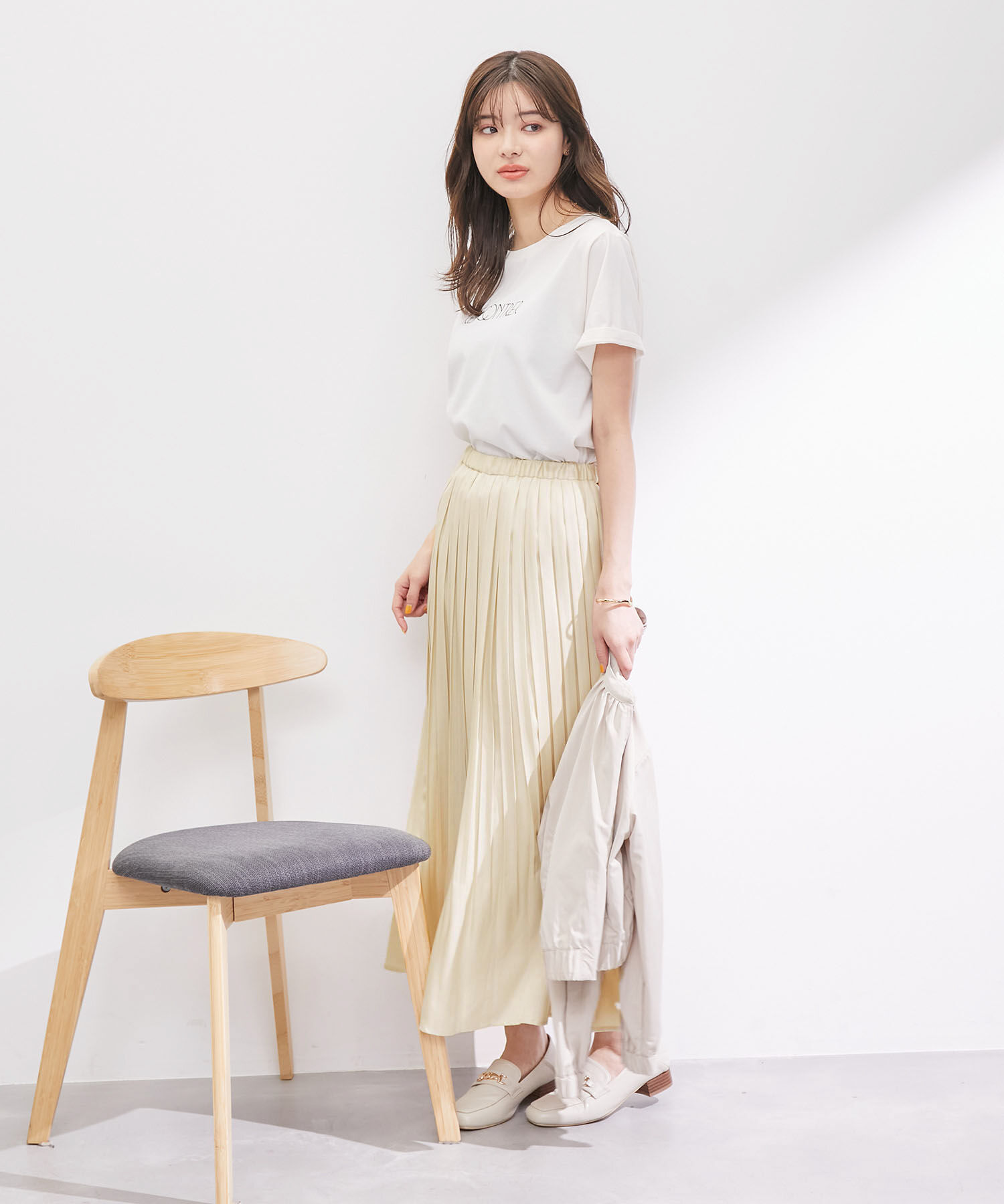Rope&rsquo;Picnic「ブライトラメプリーツスカート」|スカート|