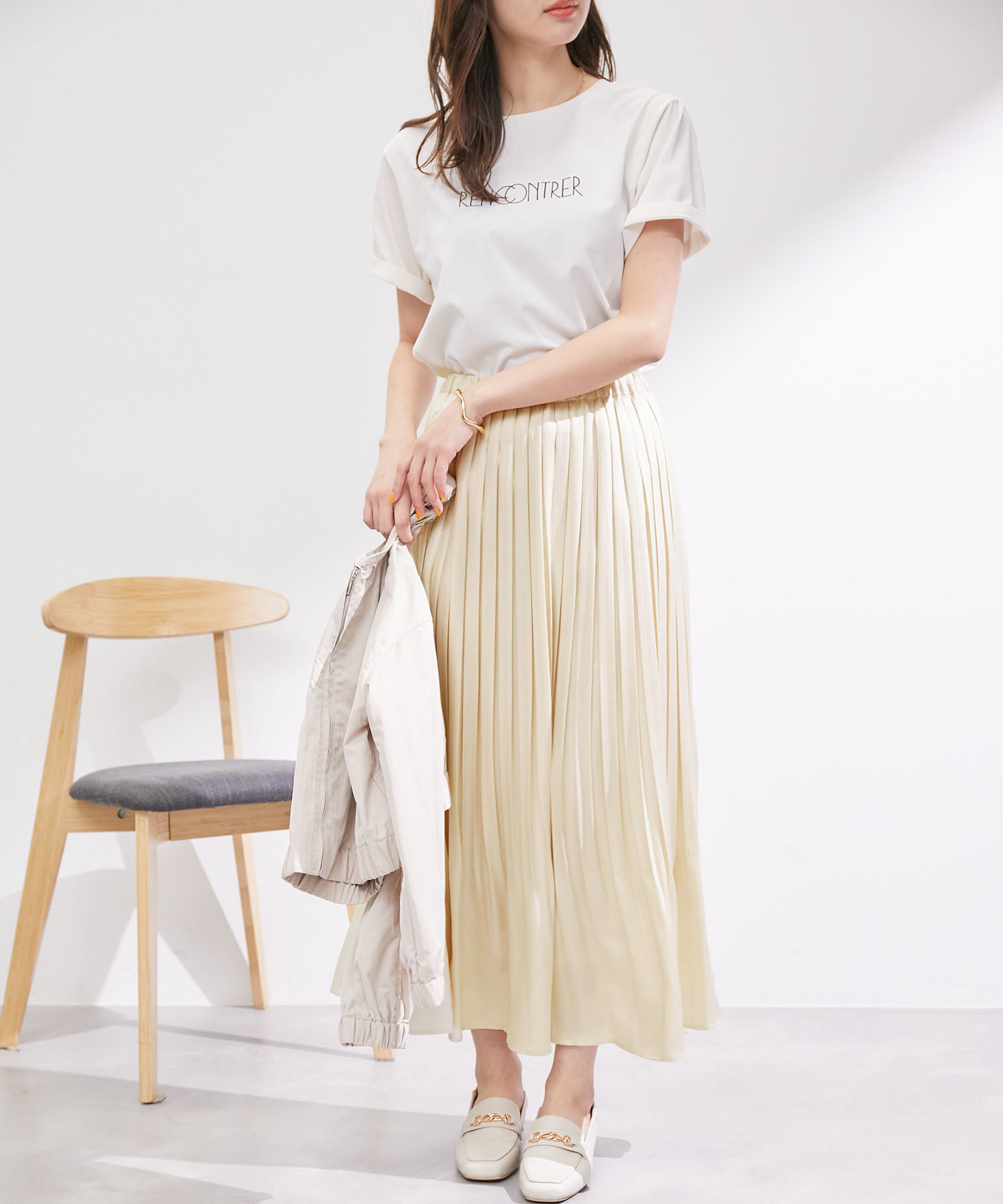 Rope&rsquo;Picnic「ブライトラメプリーツスカート」|スカート|
